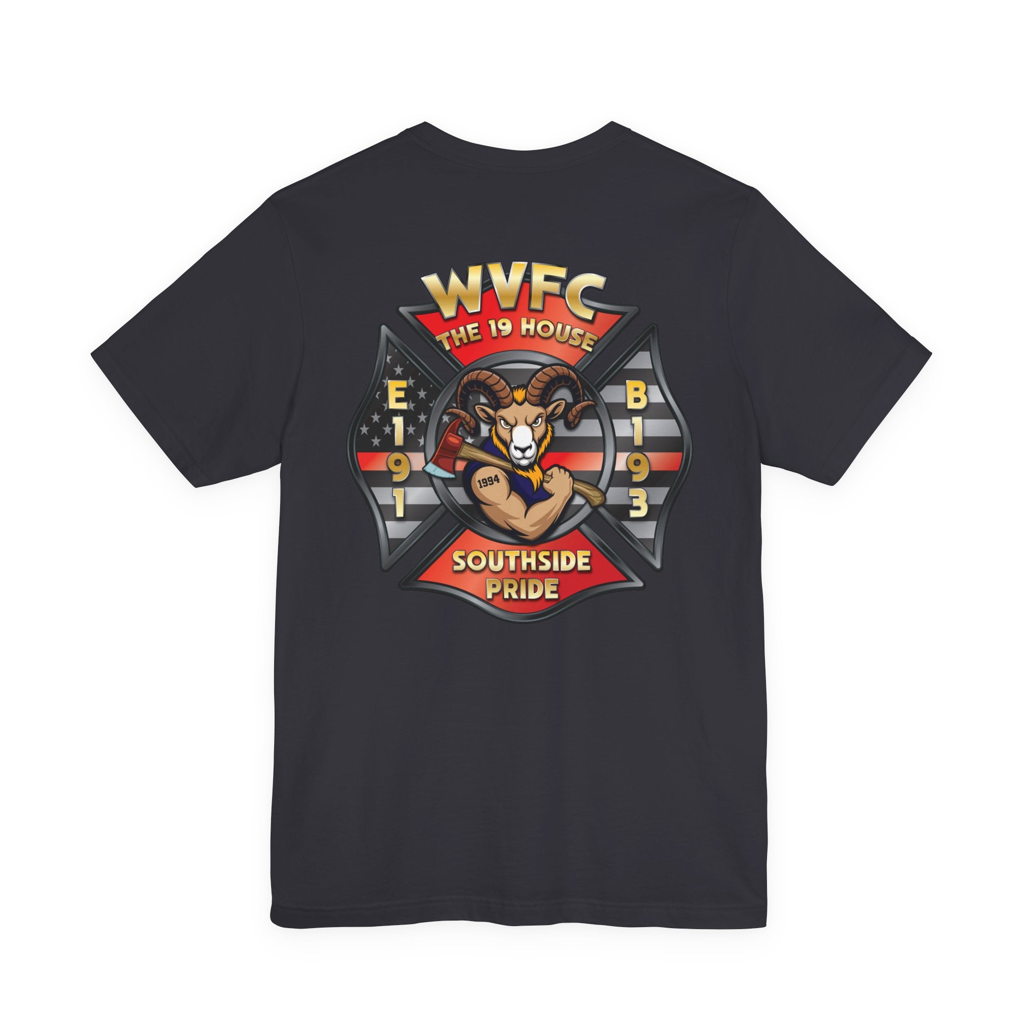 WVFC Goat Version 4 Goat Back - Unisex Jersey Short Sleeve Tee