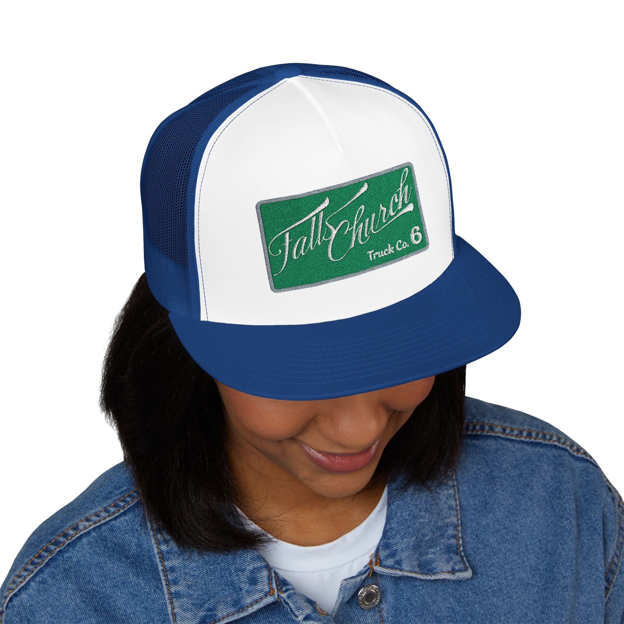 Arlington Falls Church Truck 6 - 5 Panel Trucker Cap (Embroidery)
