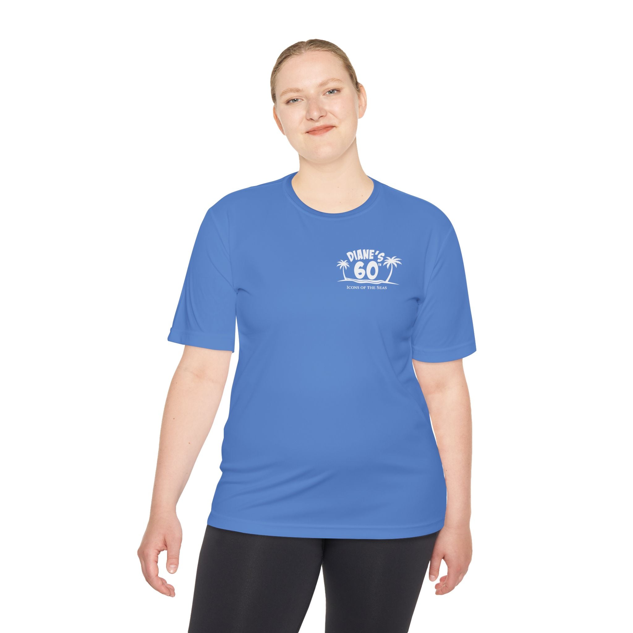 Diane Birthday Cruise White Text- Unisex Moisture Wicking Tee