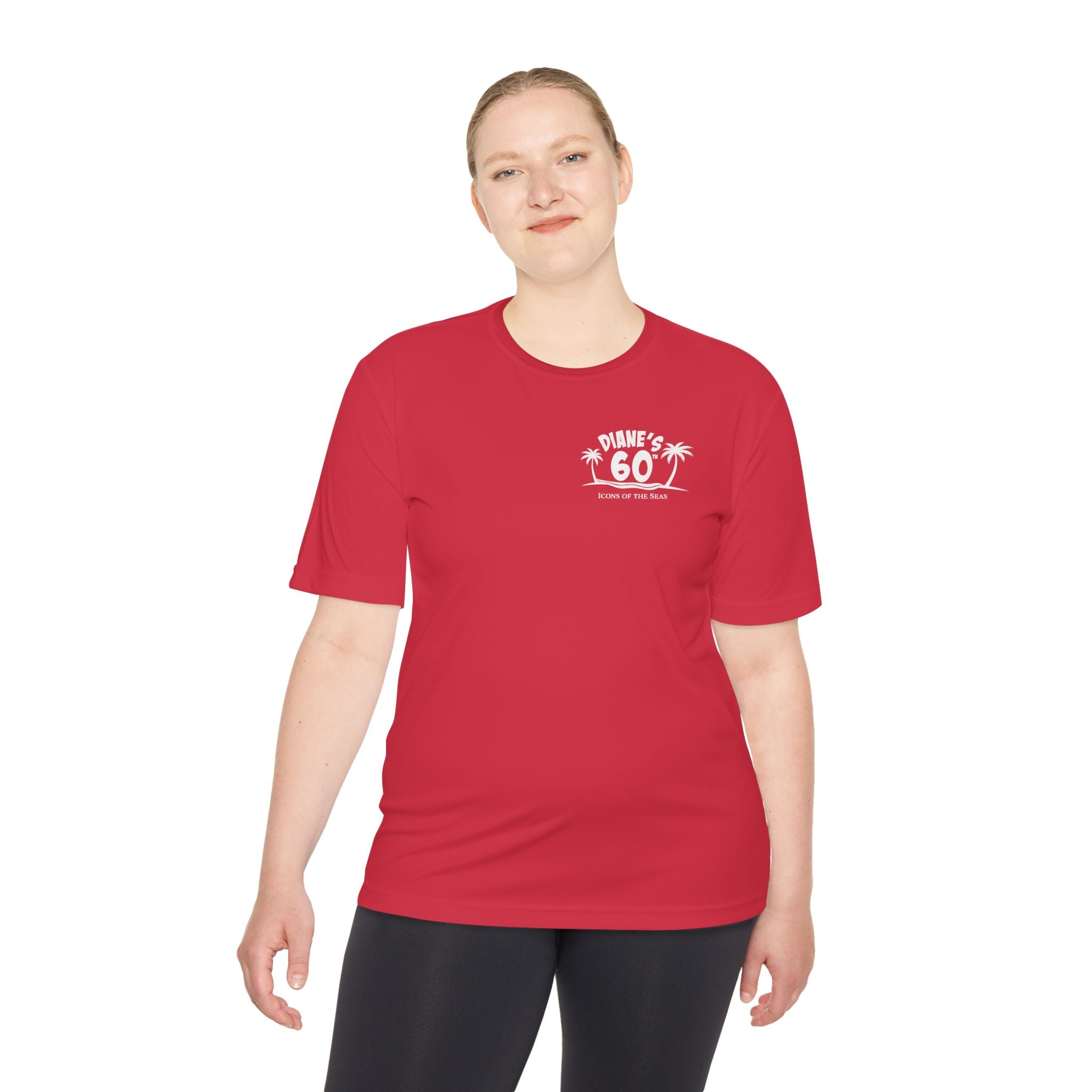 Diane Birthday Cruise White Text- Unisex Moisture Wicking Tee