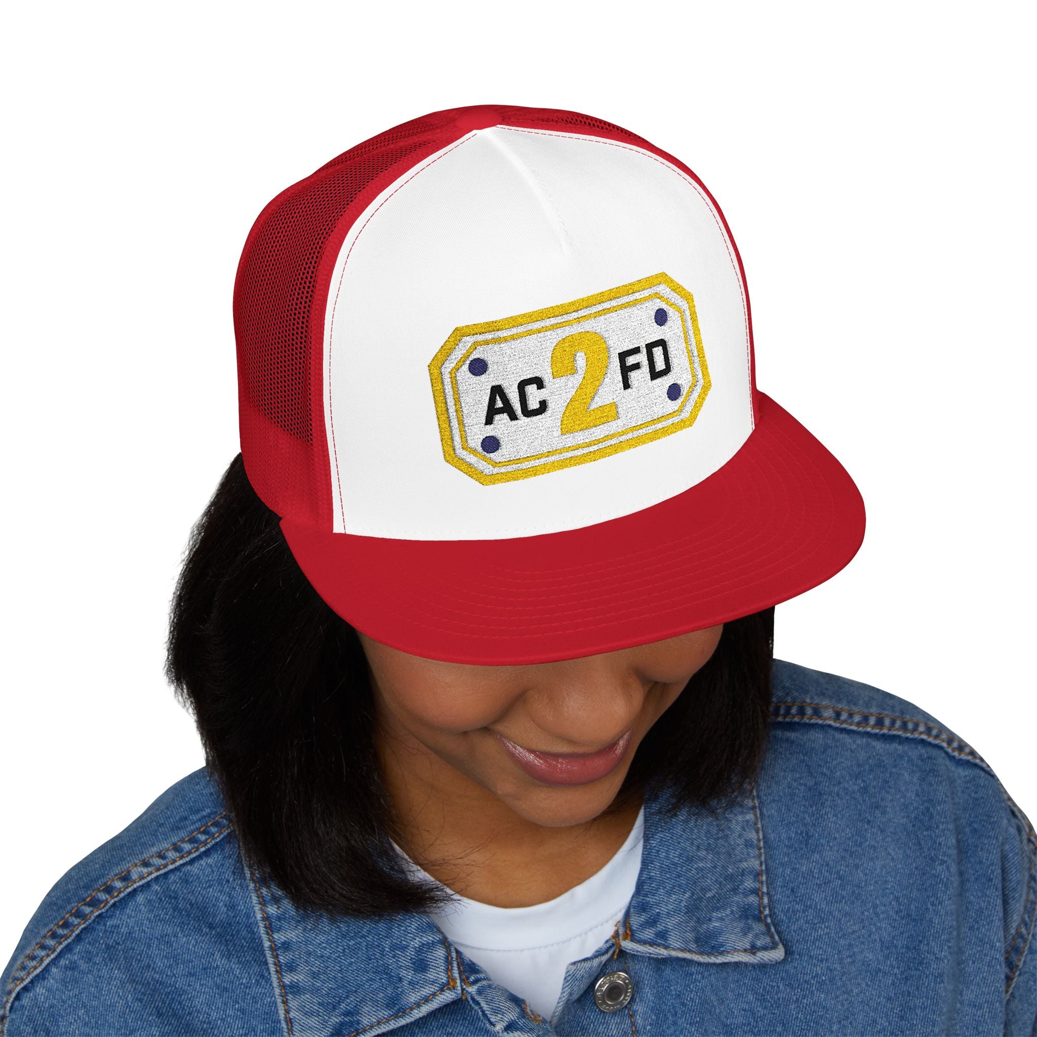 Arlington Rescue 2 (requested different style hat) - 5 Panel Trucker Cap (Embroidery)