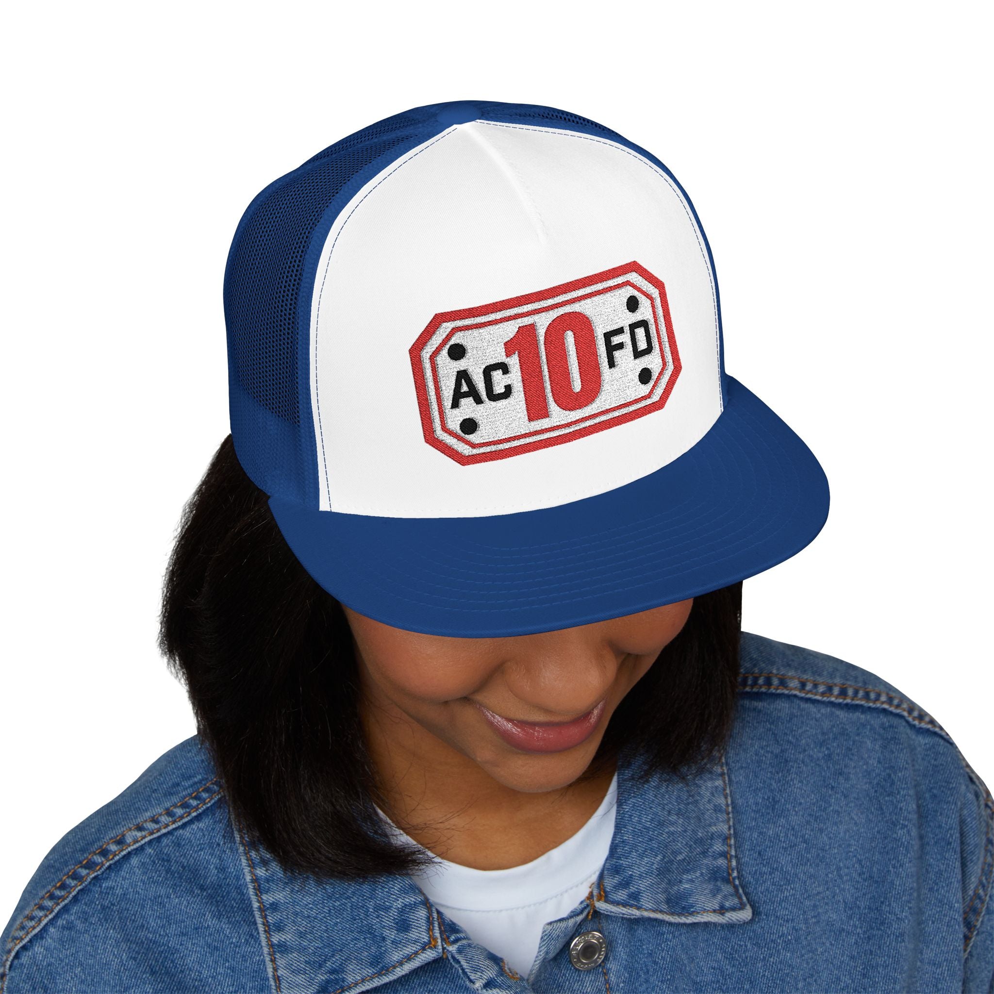 Arlington Engine 10 (requested different style hat) - 5 Panel Trucker Cap (Embroidery)