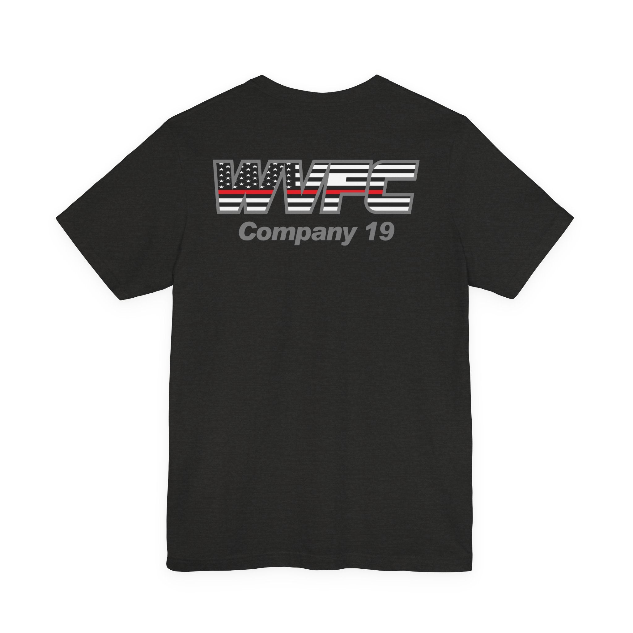 WVFC FD Logo gray RedLine flag Gray - Unisex Jersey Short Sleeve Tee