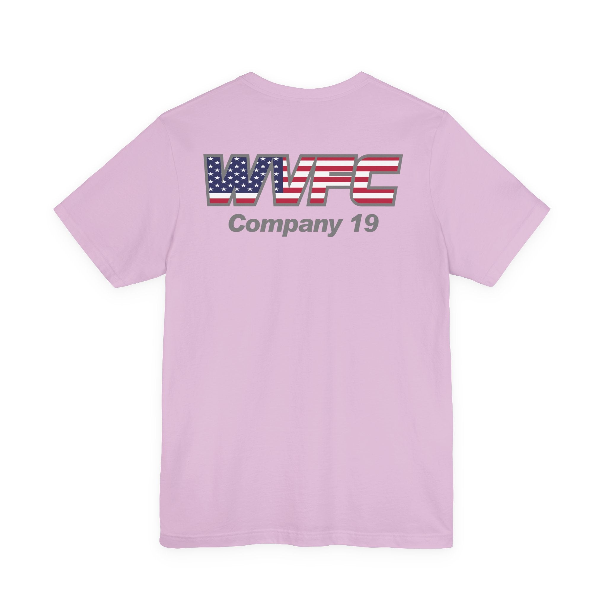 WVFC Goat Logo 2 Version 2 US Flag Gray - Unisex Jersey Short Sleeve Tee
