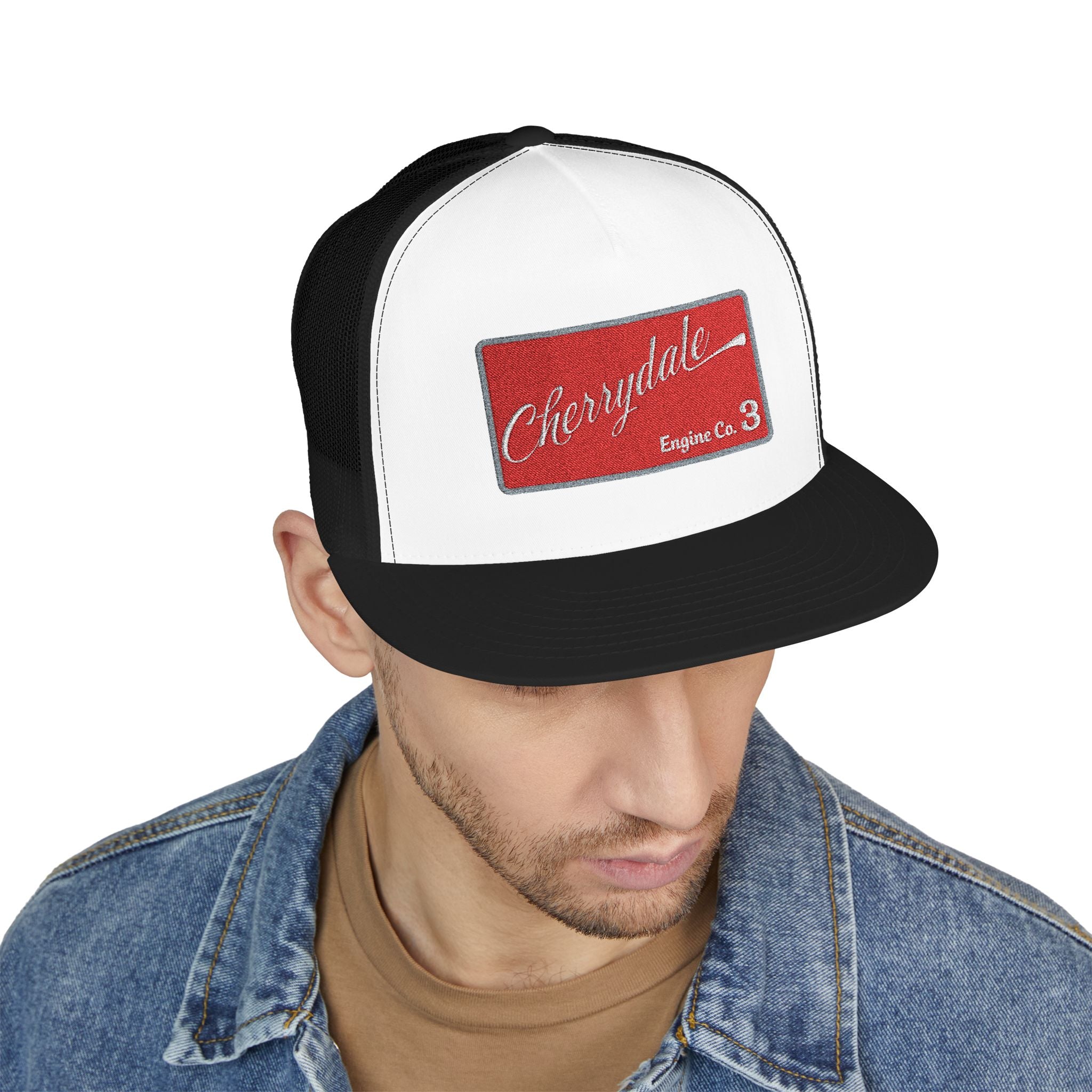 Arlington Cherrydale Engine 3 (requested different style hat) - 5 Panel Trucker Cap (Embroidery)