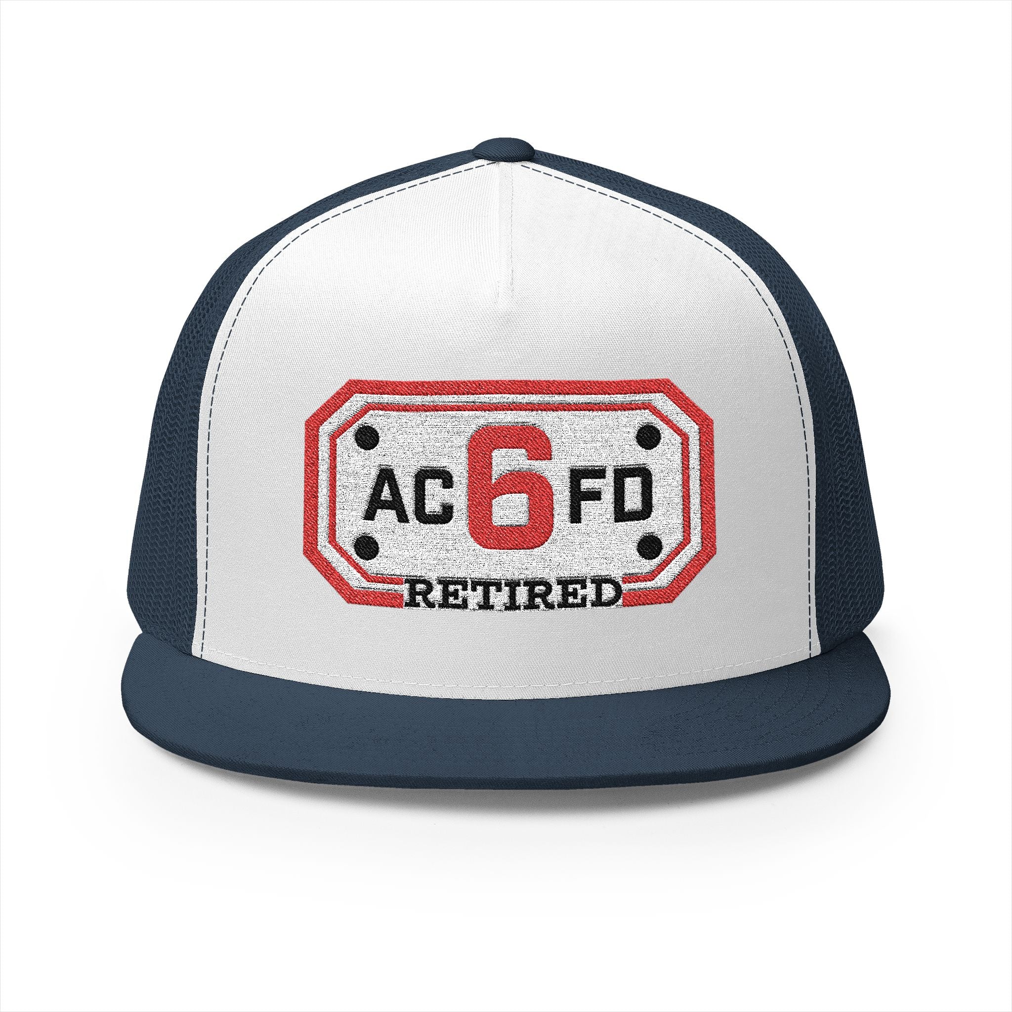 Retired Arlington Engine 6 - 5 Panel Trucker Cap (Embroidery)