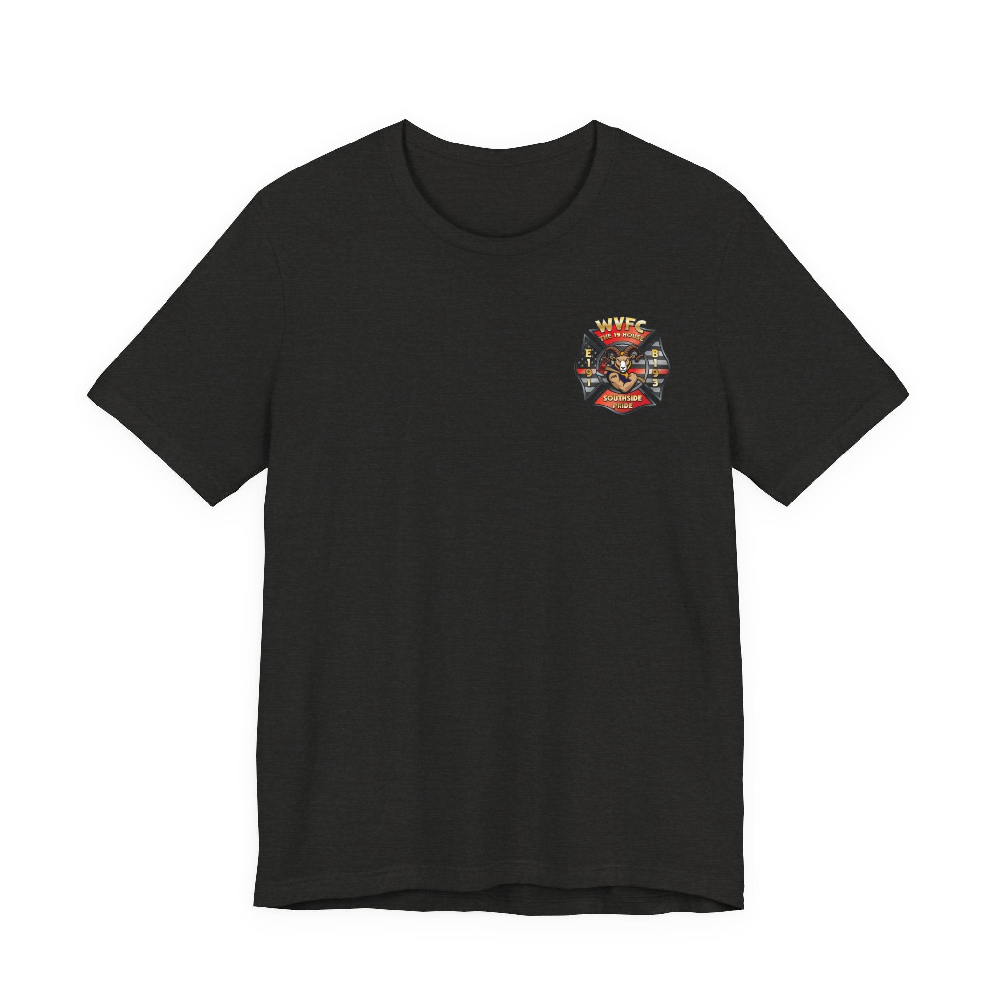 WVFC Goat Version 3 Red Line Flag - Unisex Jersey Short Sleeve Tee