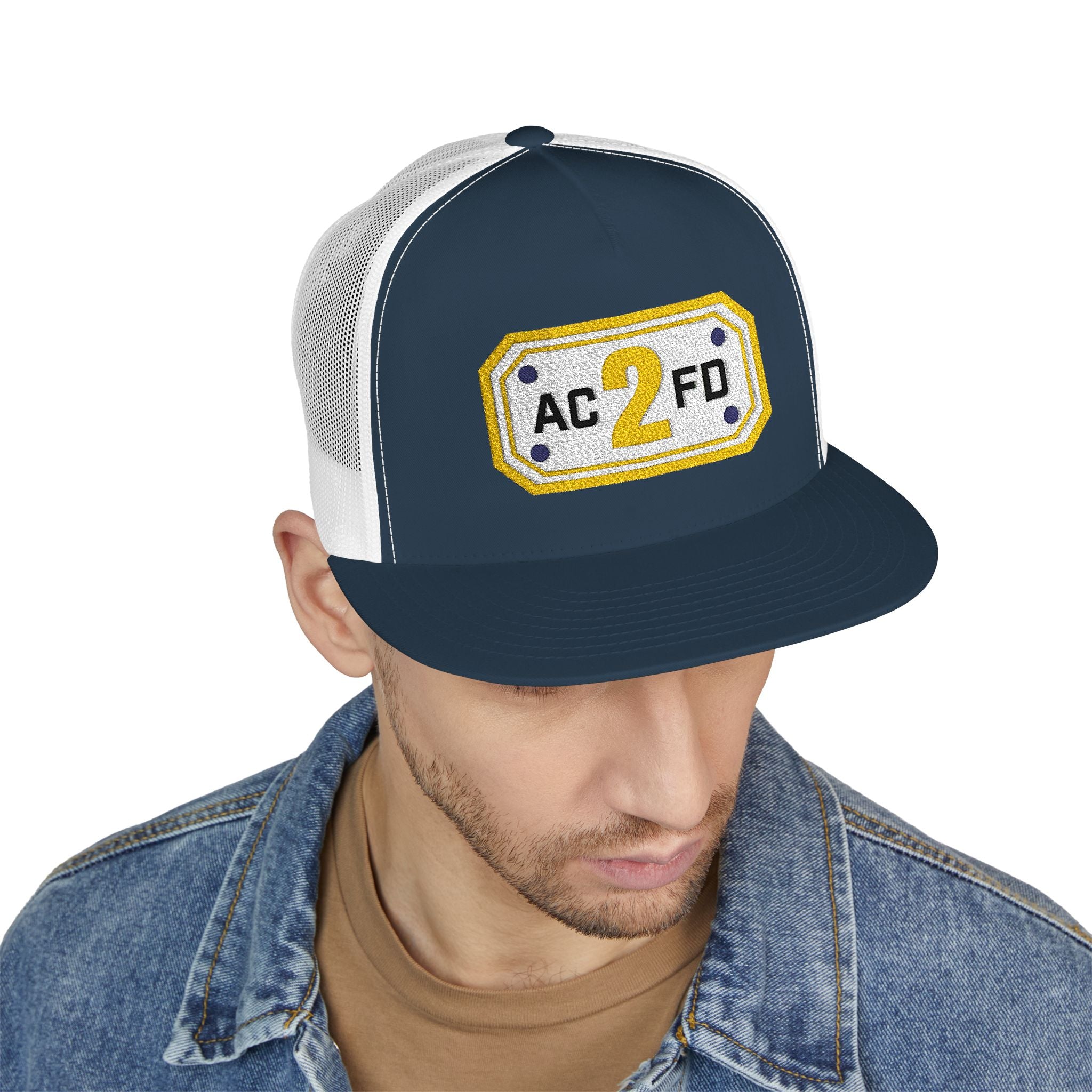 Arlington Rescue 2 (requested different style hat) - 5 Panel Trucker Cap (Embroidery)