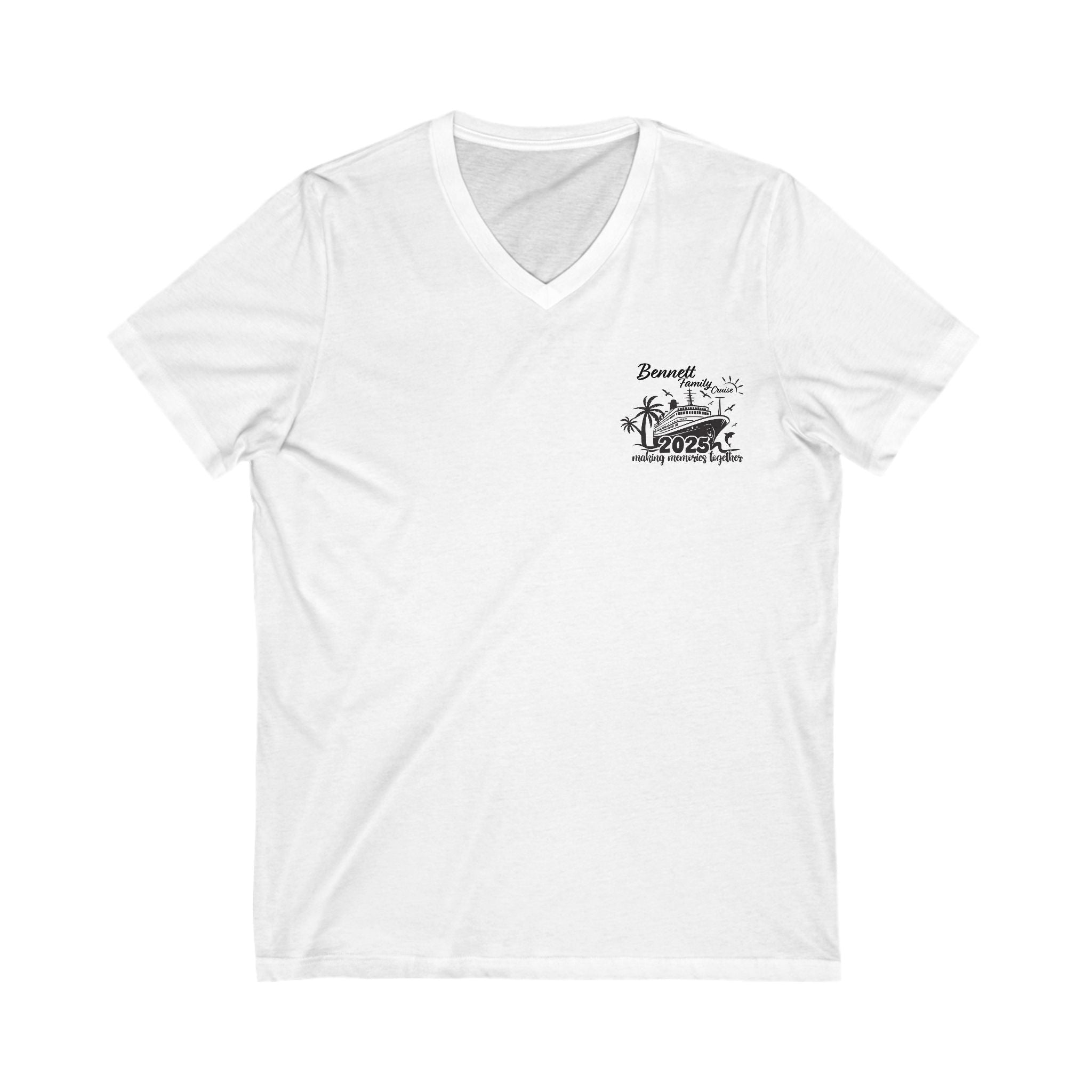 Bennett Family Cruise - Unisex Jersey Short Sleeve V-Neck Tee