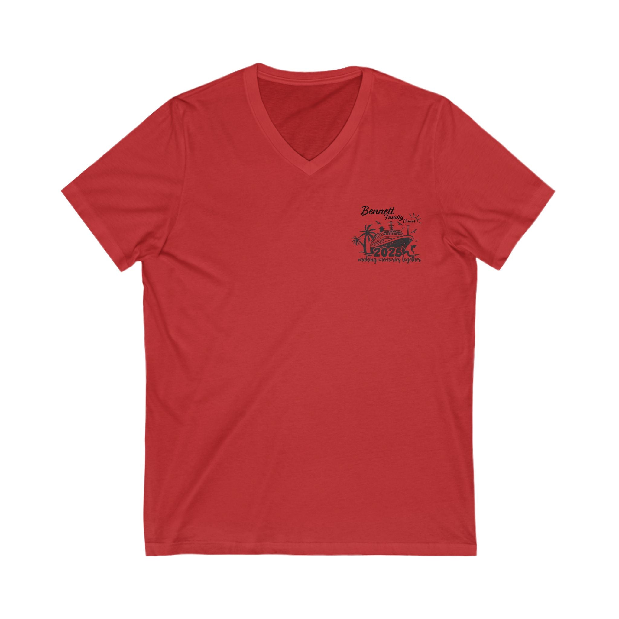 Unisex Jersey Short Sleeve V-Neck Tee