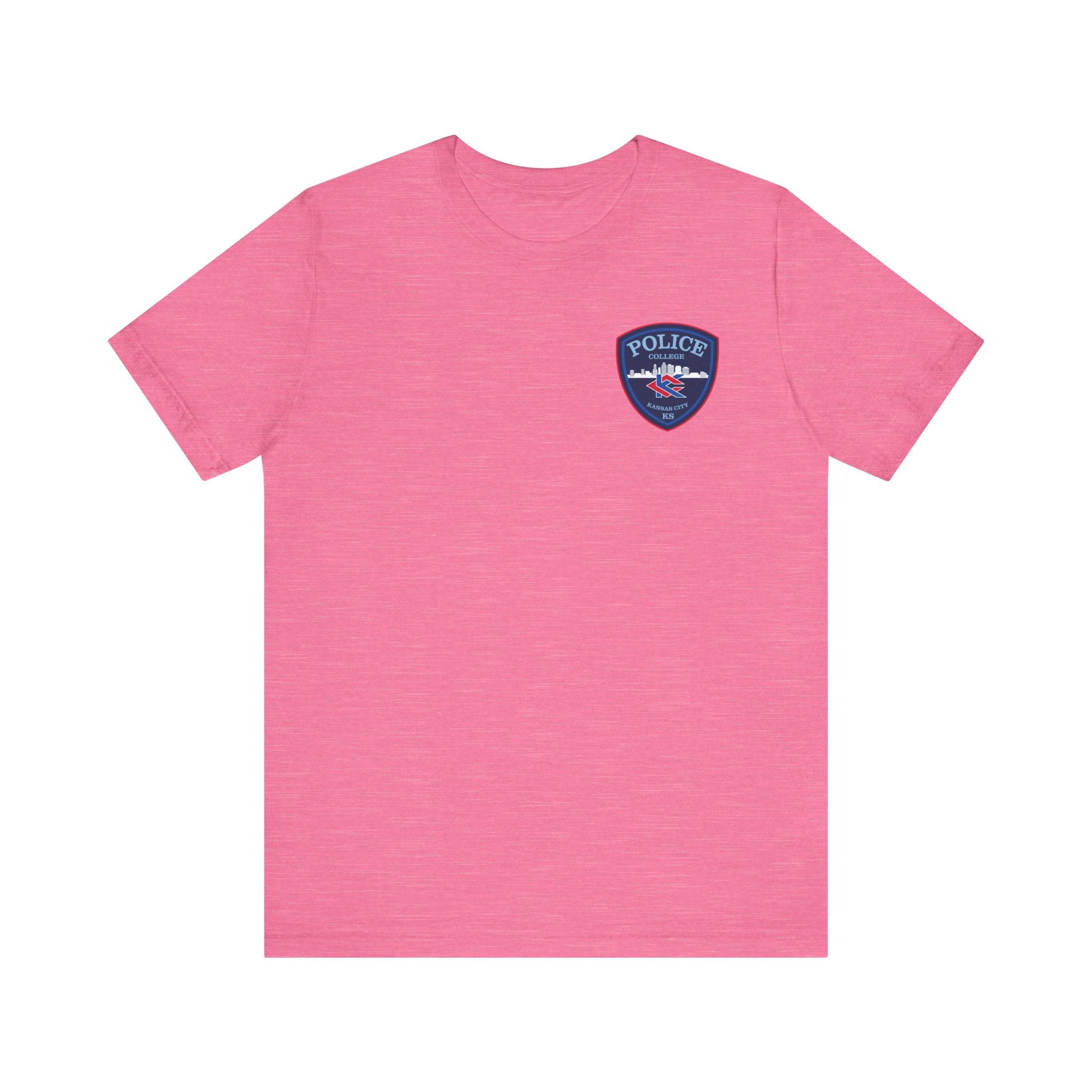 KCKCC Police Patch Color Blue Back - Unisex Jersey Short Sleeve Tee
