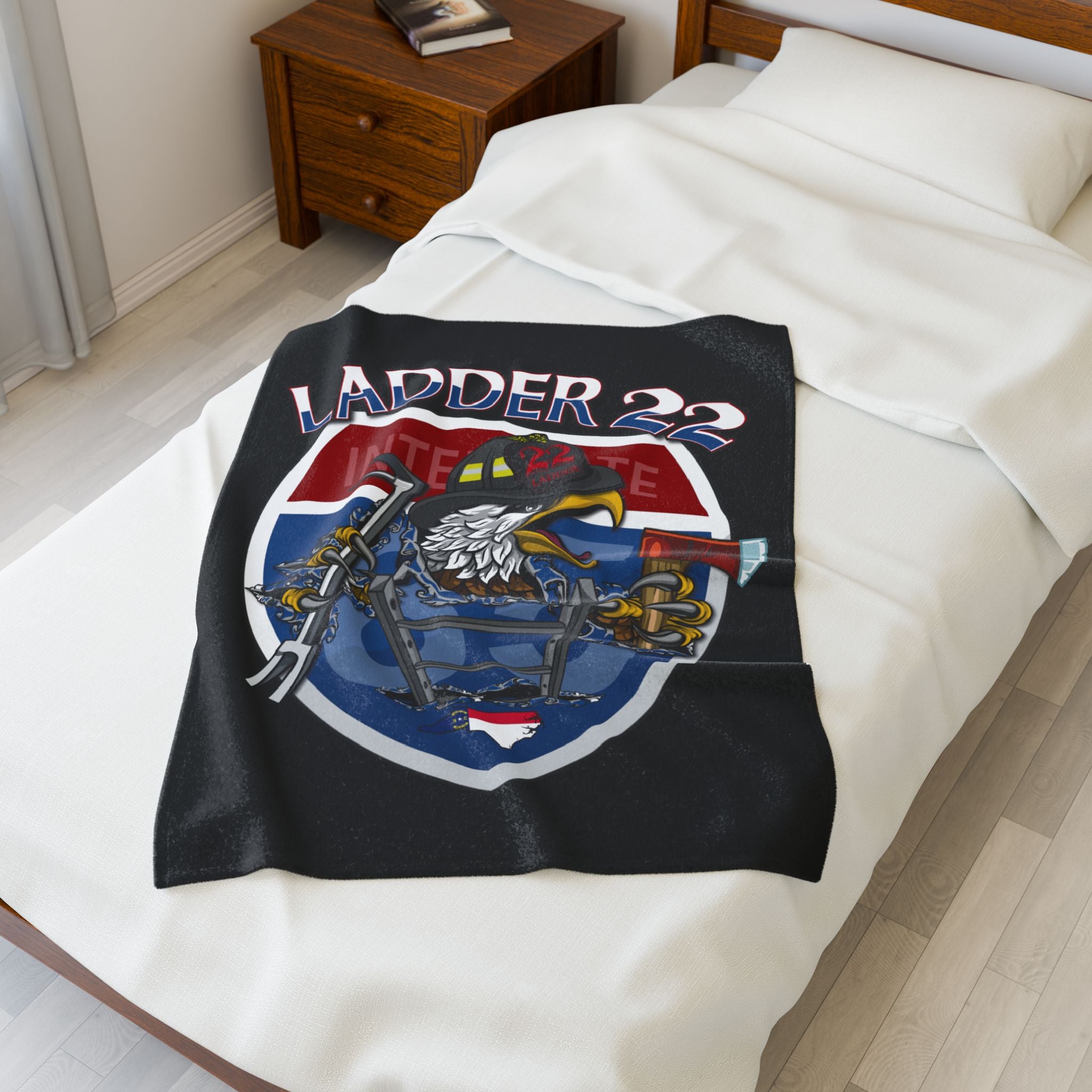 Thomasville NC Fire (version 1) - Velveteen Plush Blanket