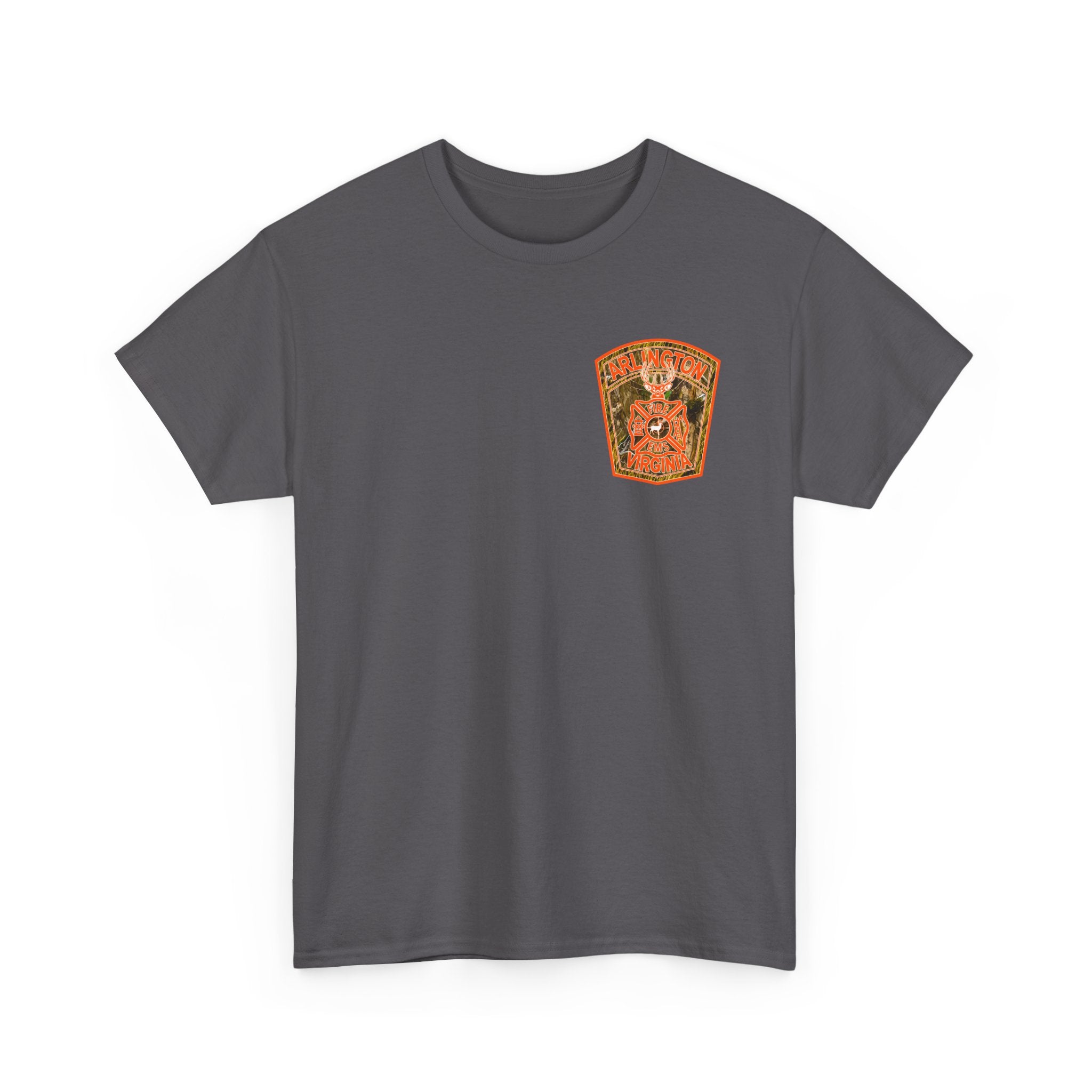Heavy Cotton Unisex Tee - Arlington Camo Deer Hunter