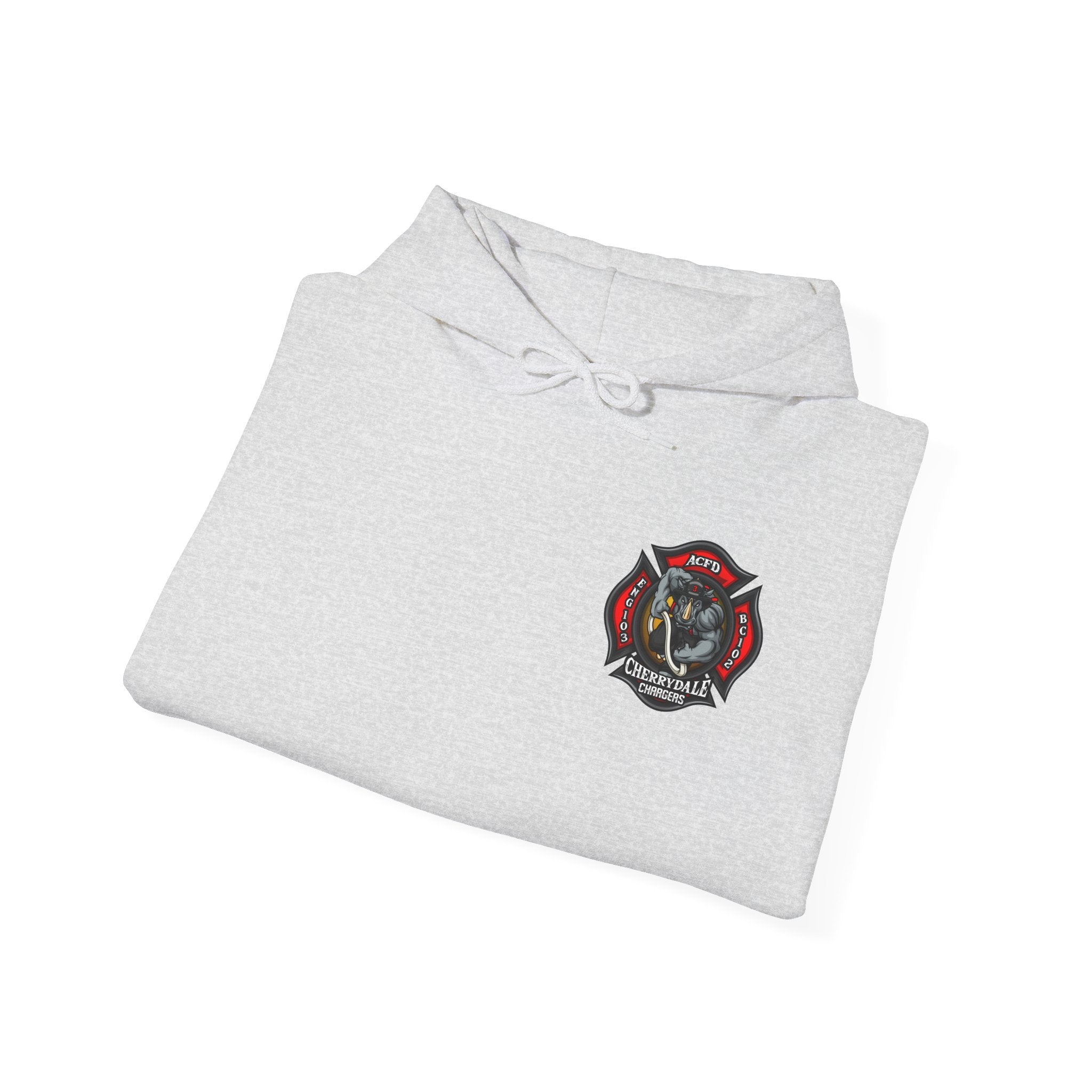 Arlington Station 3 Rhino Front/ACFD FF Back - Gildan Heavy Blend™ Hooded Sweatshirt