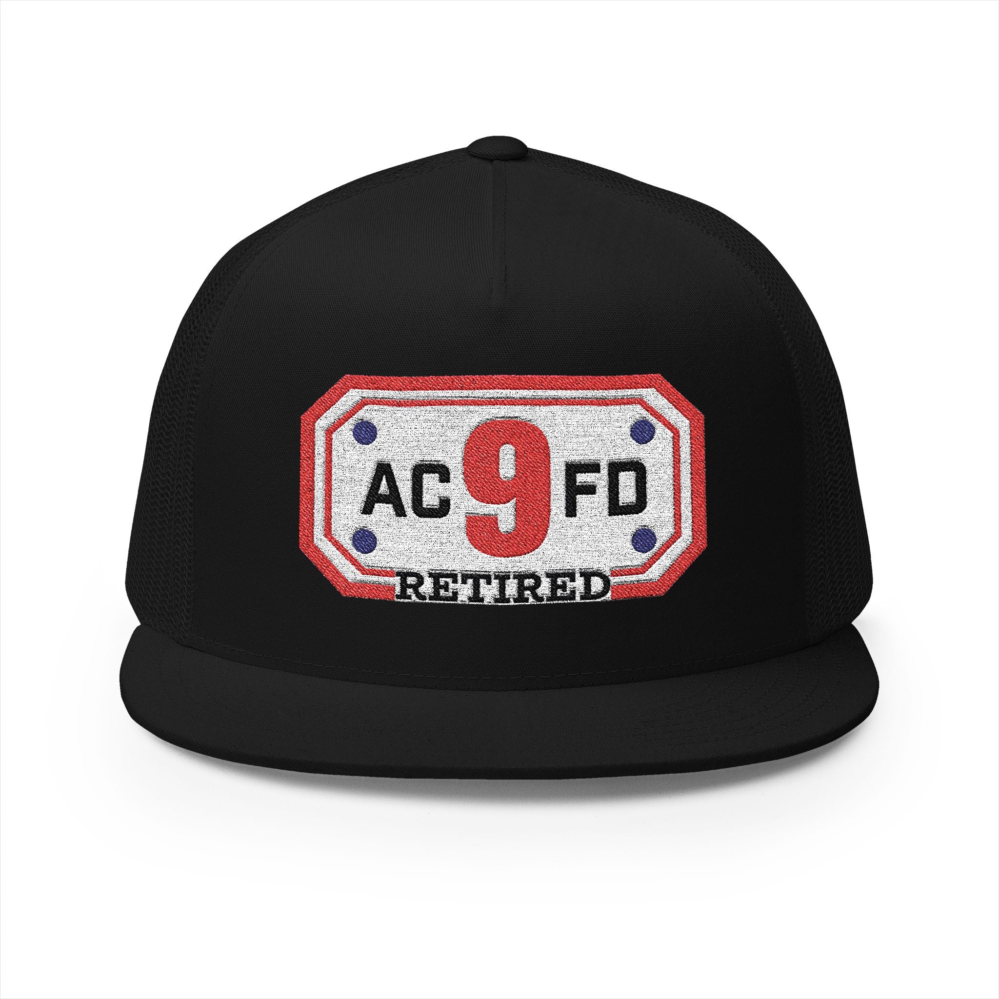 Retired Arlington Engine 9 - 5 Panel Trucker Cap (Embroidery)