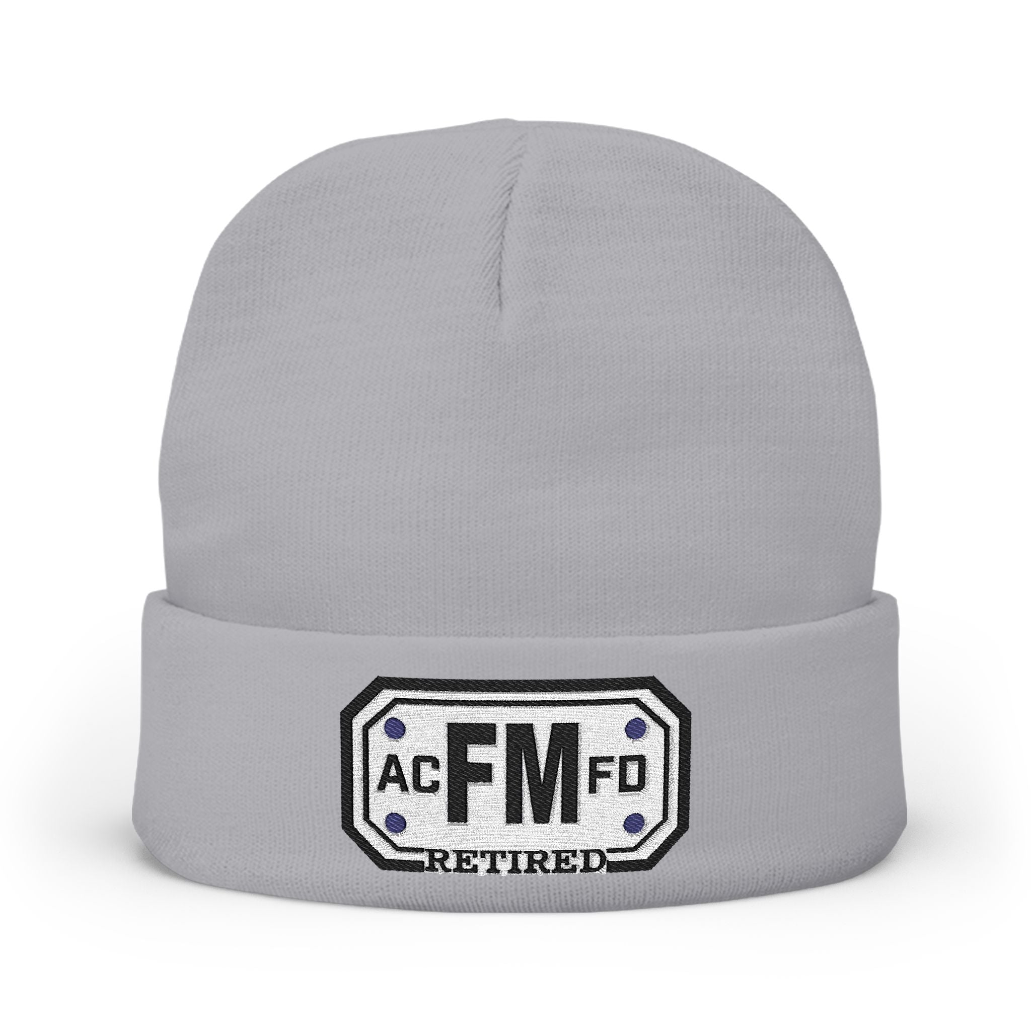 Retired Arlington Fire Marshal - Knit Beanie (Embroidery)