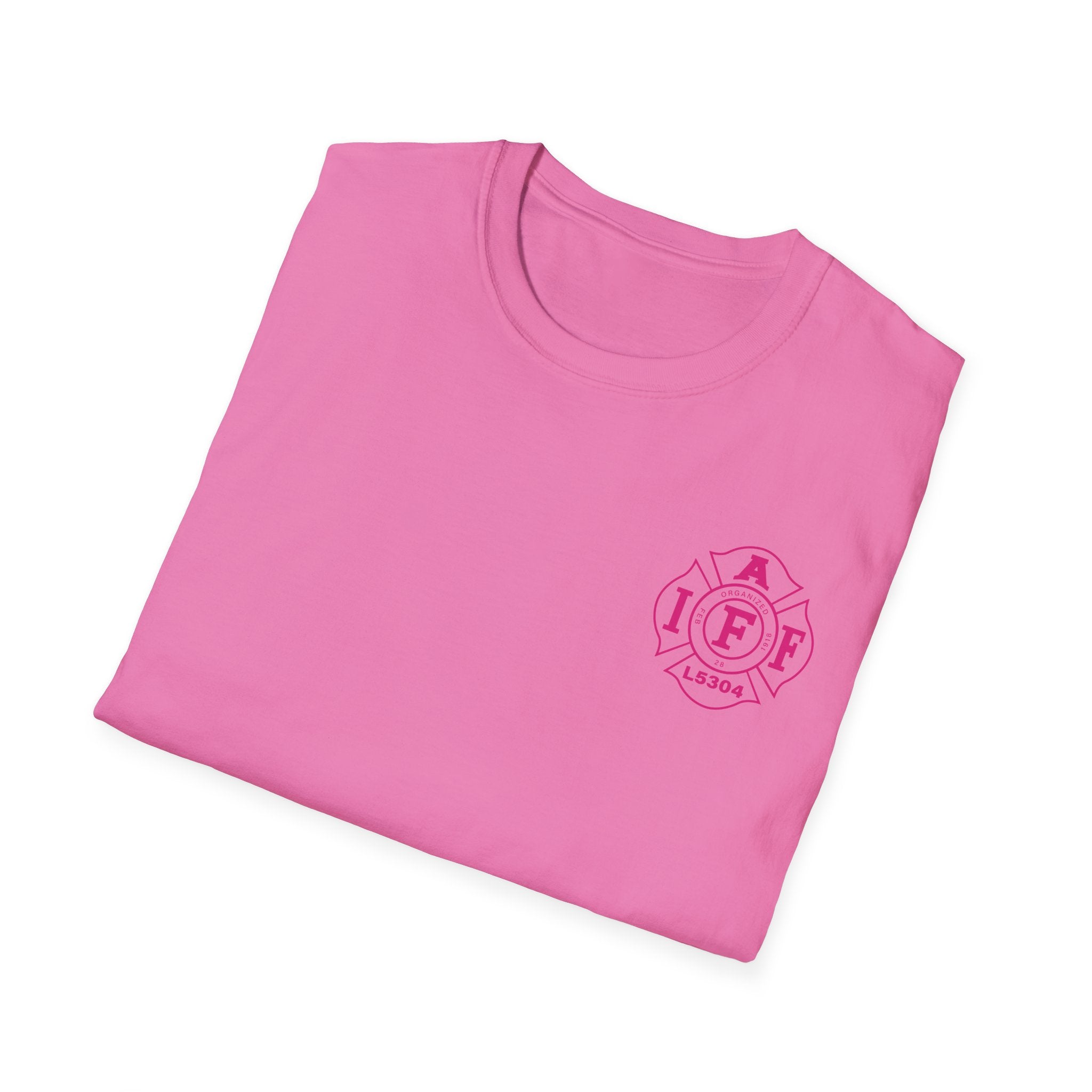 Clarke County Fire Breast Cancer (Portion of Proceeds go to Local 5304) - Gildan Soft Cotton Softstyle T-Shirt
