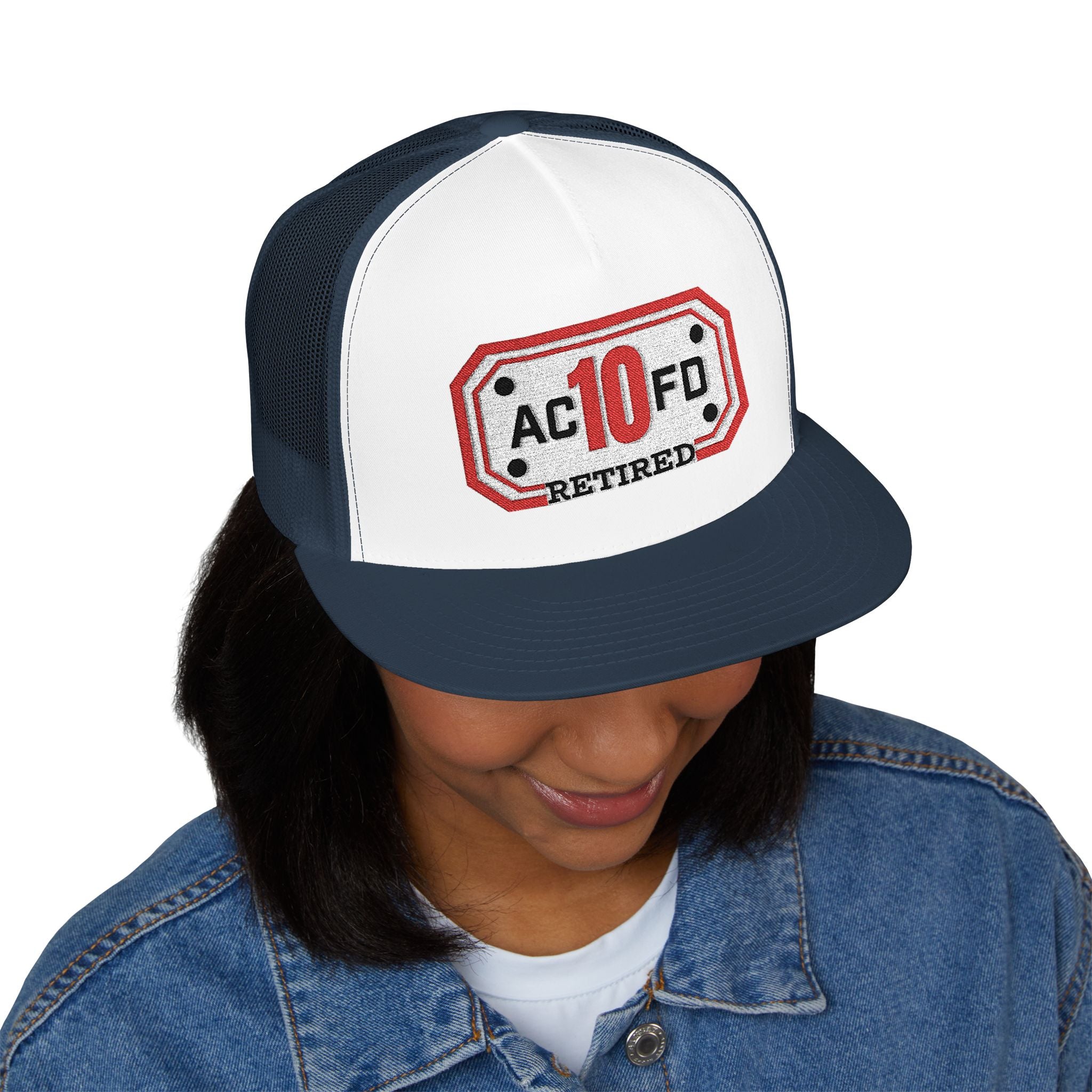 Retired Arlington Engine 10 - 5 Panel Trucker Cap (Embroidery)