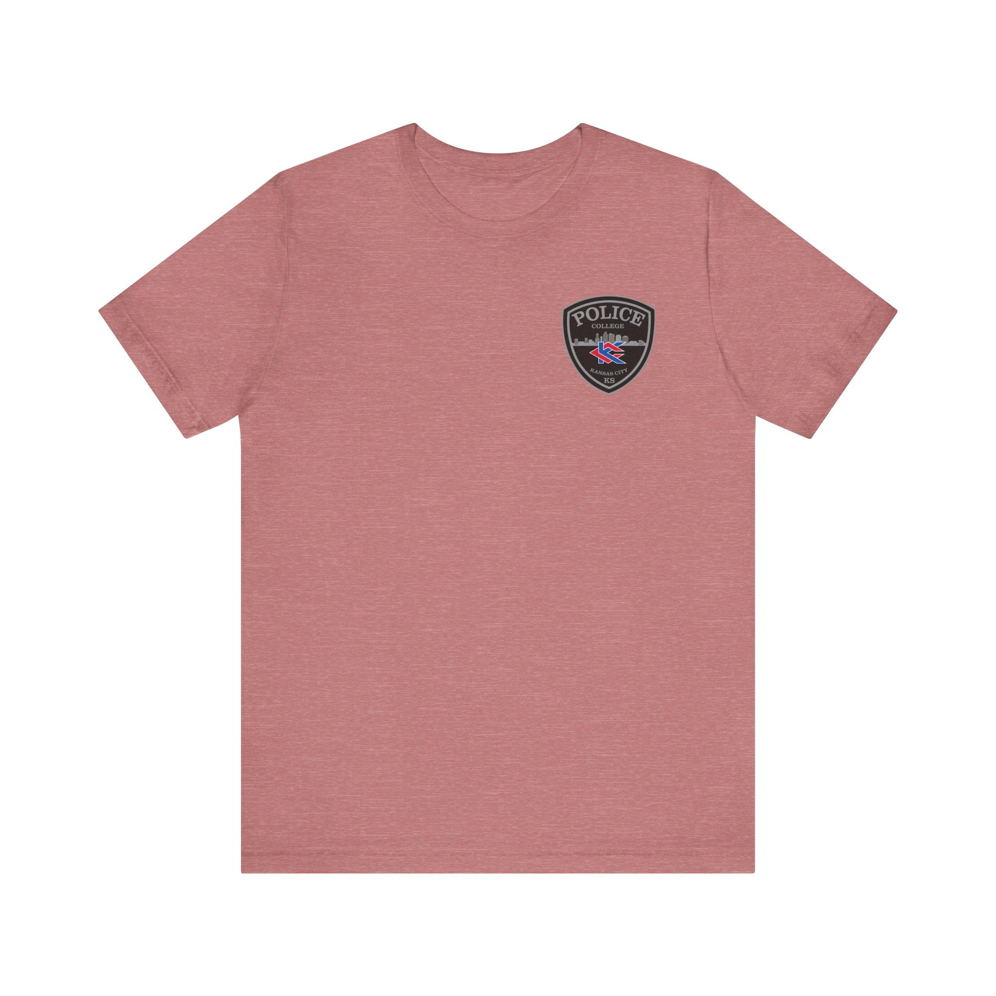 KCKCC Police Patch Black & White NoBack- Unisex Jersey Short Sleeve Tee