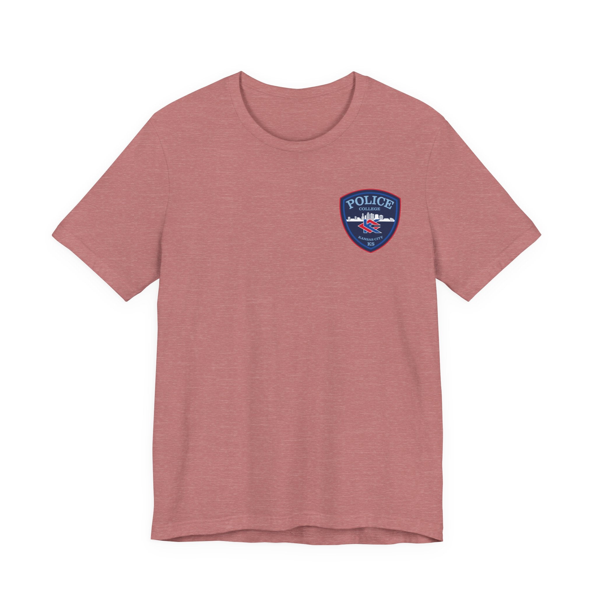 KCKCC Police Patch Color Blue Back - Unisex Jersey Short Sleeve Tee