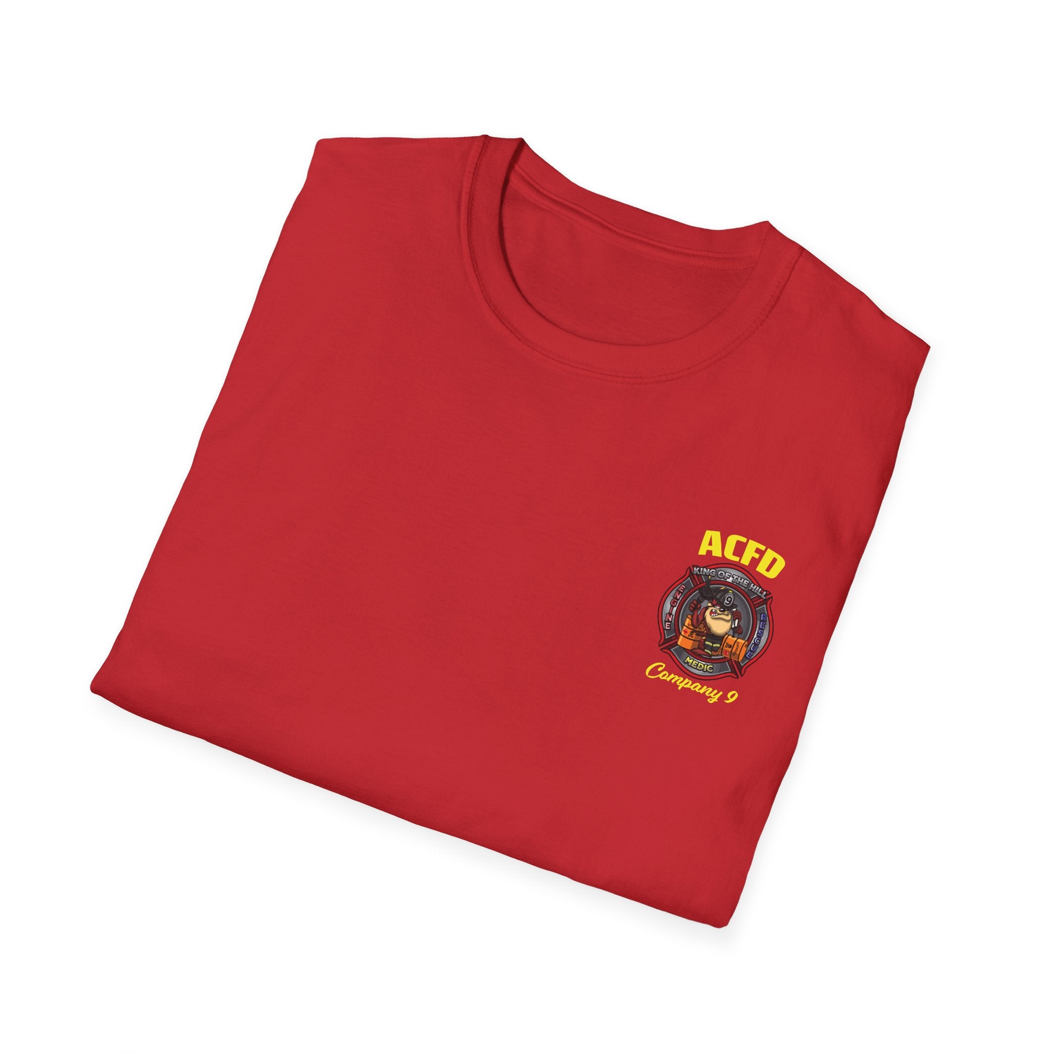 Station 9 Taz Front / Officer Rescue 9 back - Gildan Soft Cotton Softstyle T-Shirt