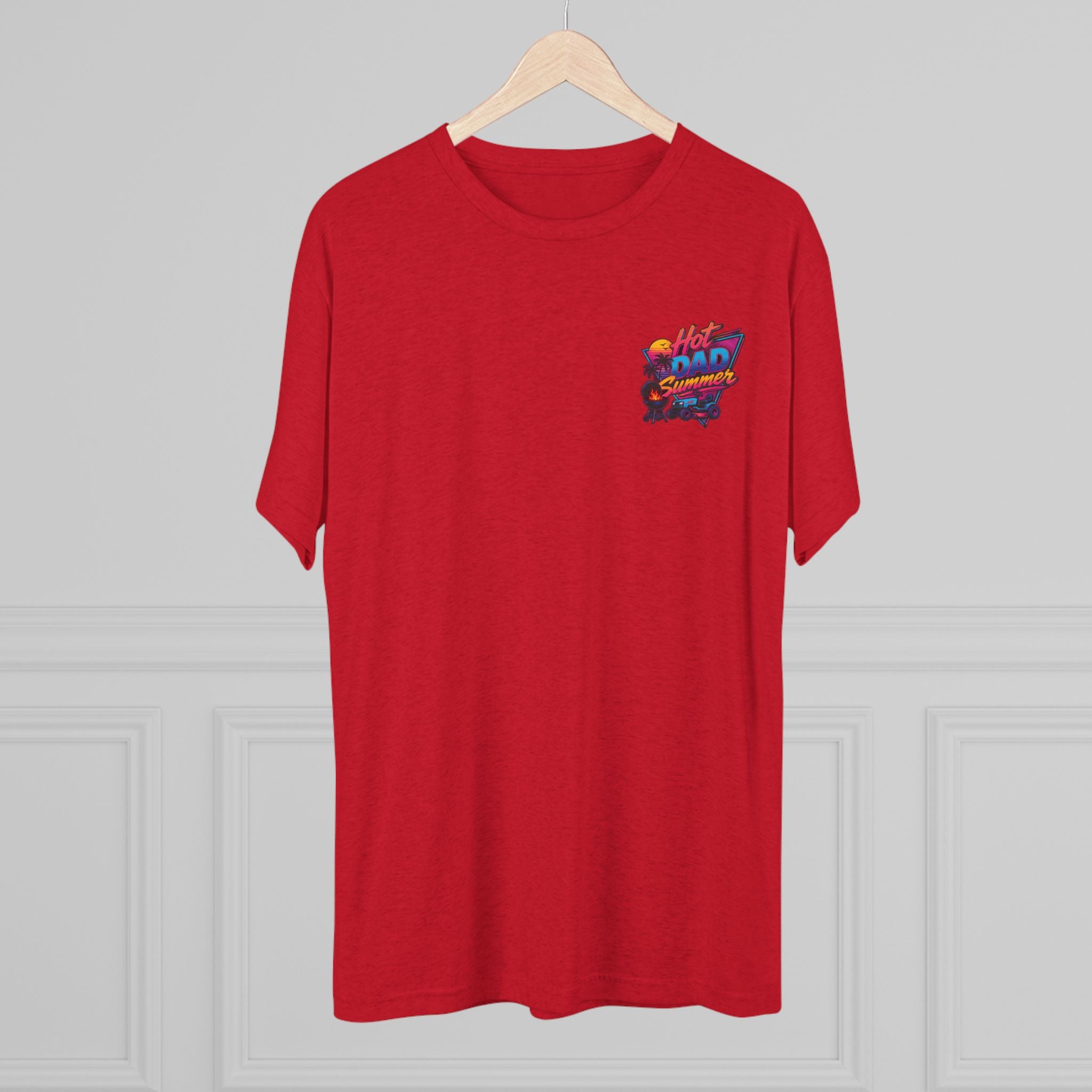 Hot Dad Summer Rock Shirt - NextLevel Tri-Blend Crew Tee