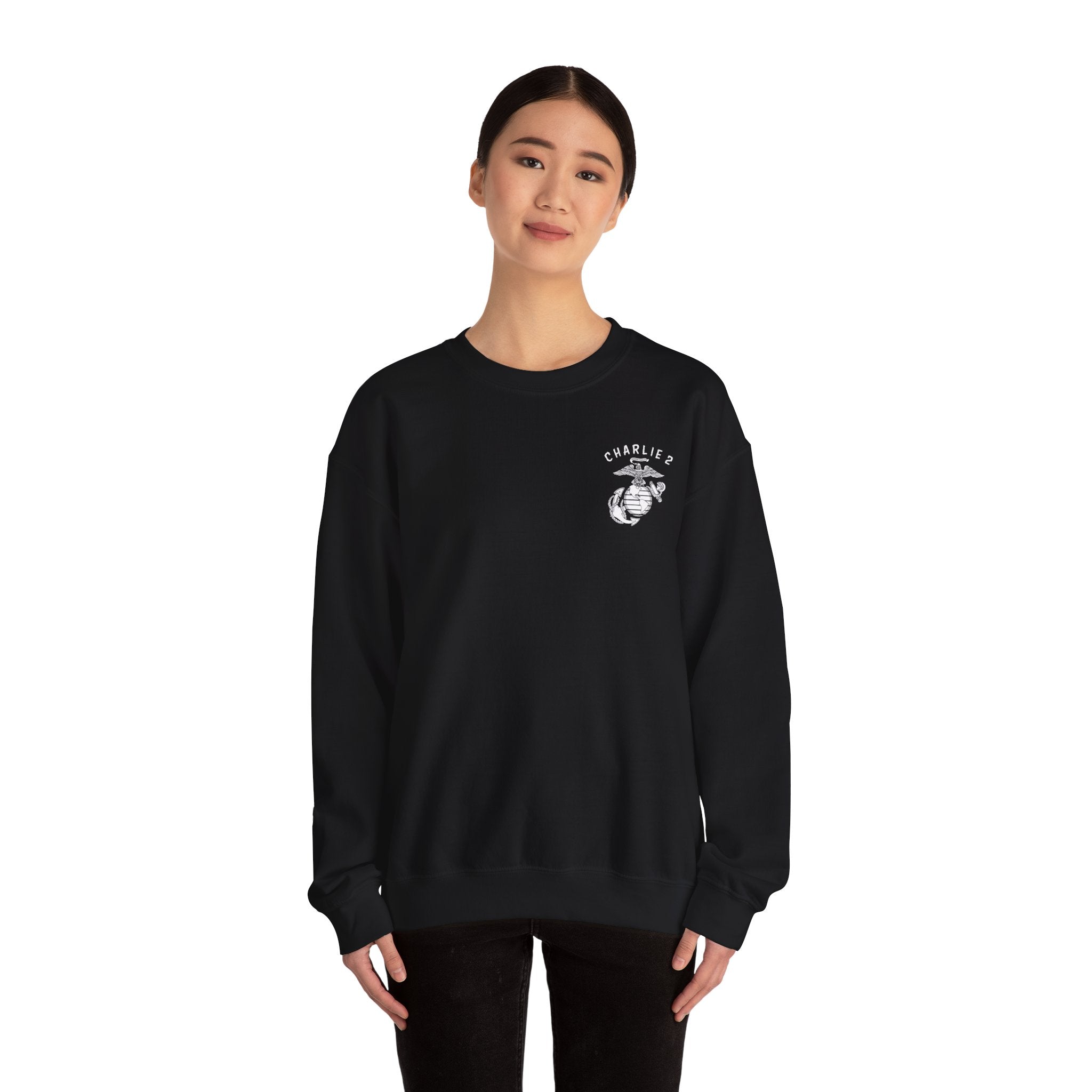 Charlie 2 Ronin (white Logo) - Gildan Unisex Heavy Blend™ Crewneck Sweatshirt