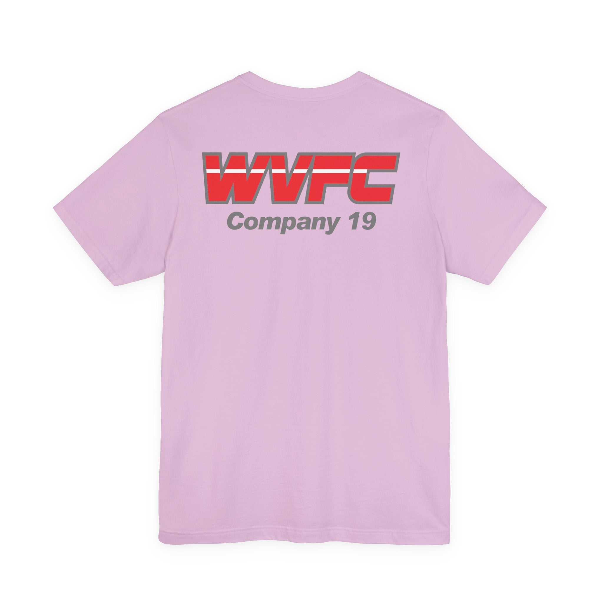 WVFC FD Logo gray Red back Gray - Unisex Jersey Short Sleeve Tee