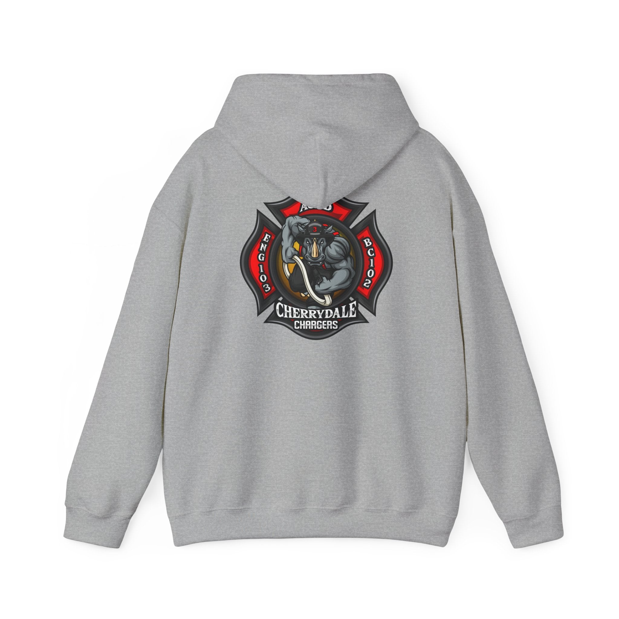 Arlington Station 3 Front/ Rhino Back - Gildan Heavy Blend™ Hooded Sweatshirt