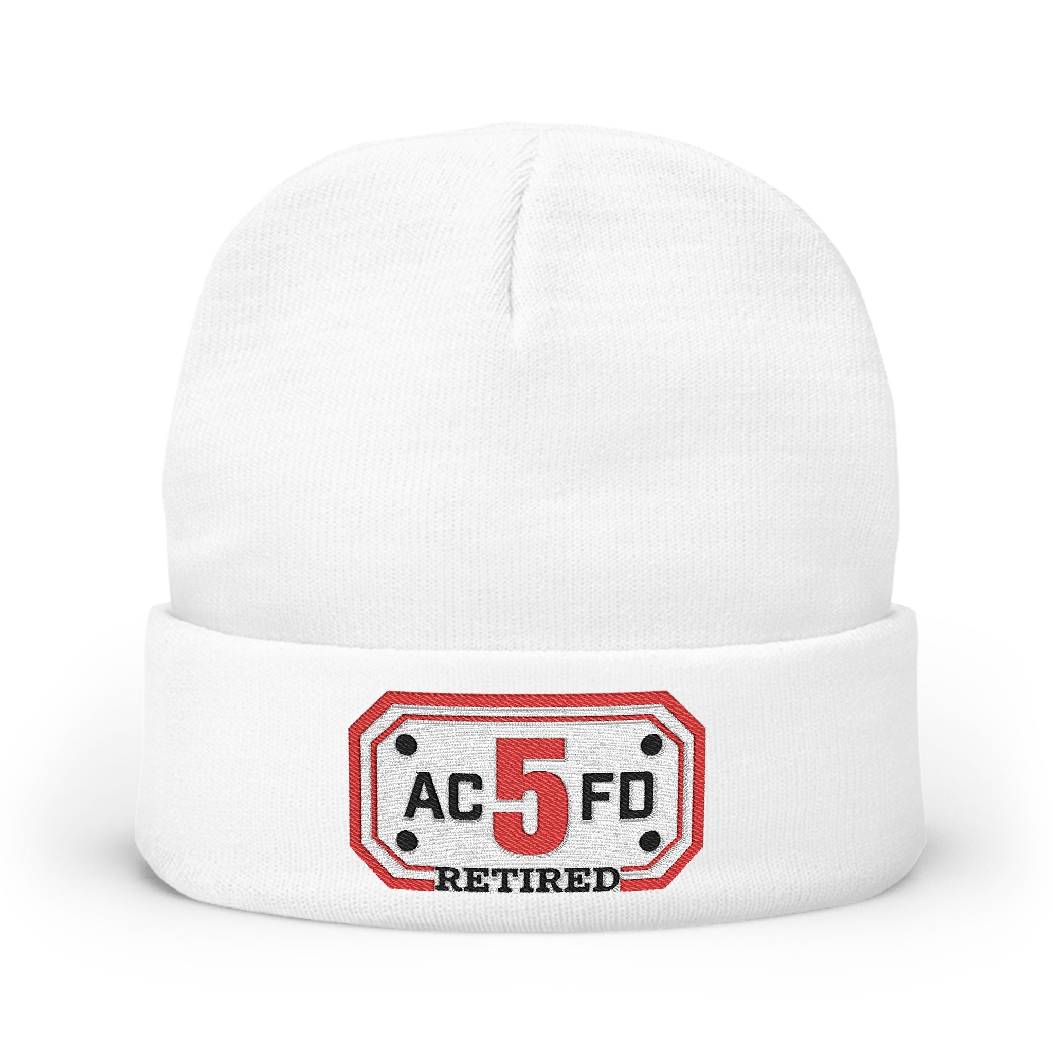 Retired Arlington Engine 5 - Knit Beanie (Embroidery)