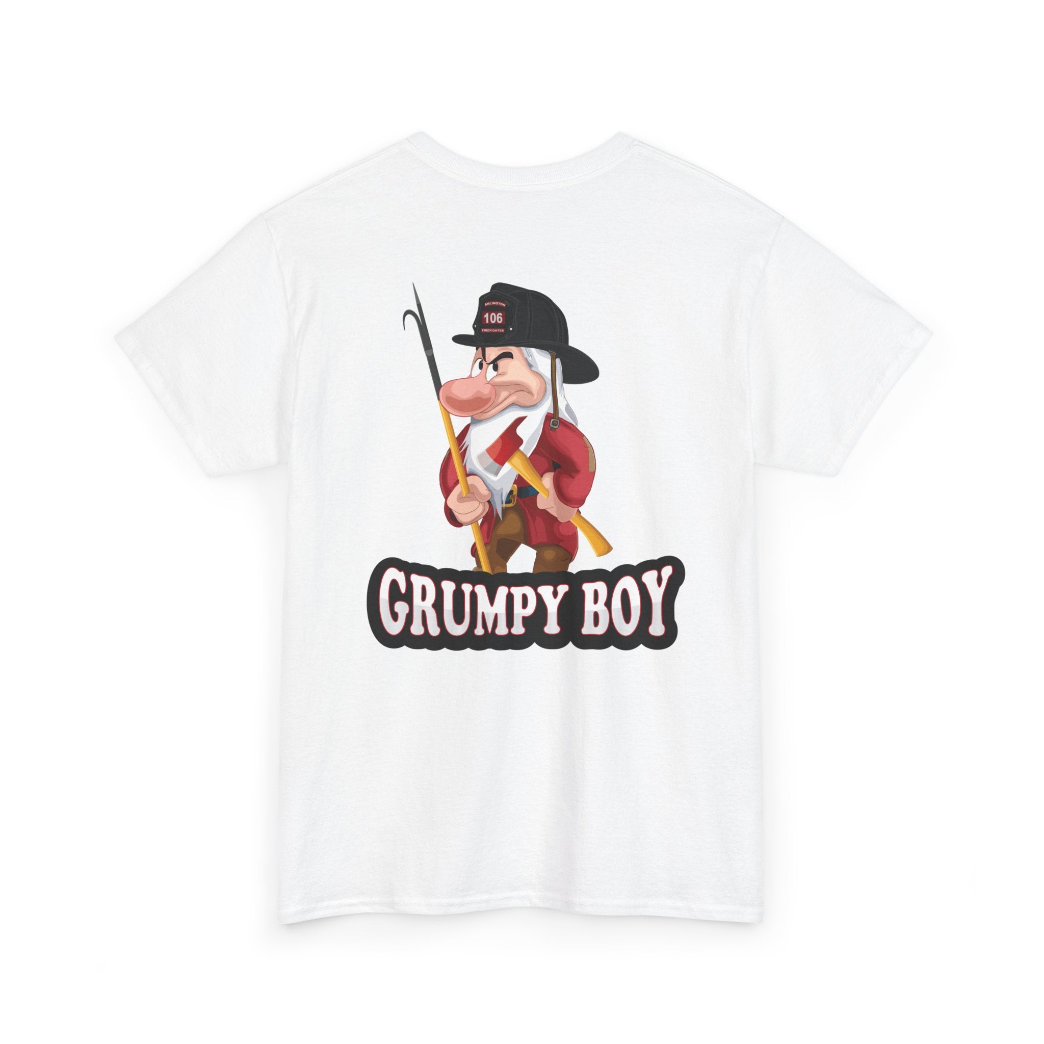Grumpy Boy Firefighter - Heavy Cotton Unisex Tee