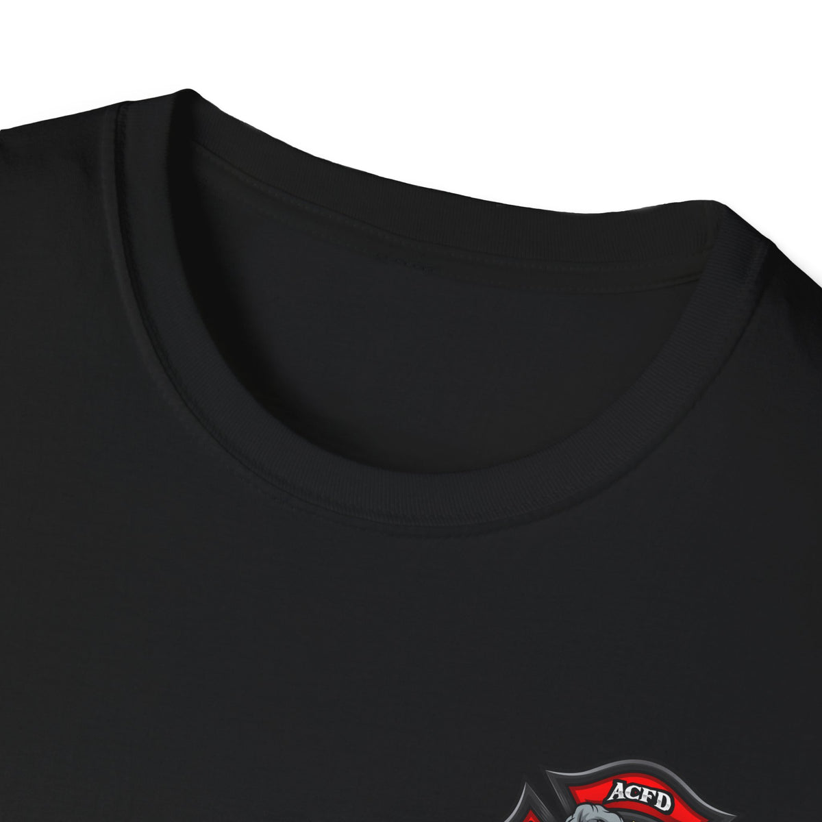 Station 3 Rhino Logo Firefighter Back - Gildan Soft Cotton Softstyle T-Shirt