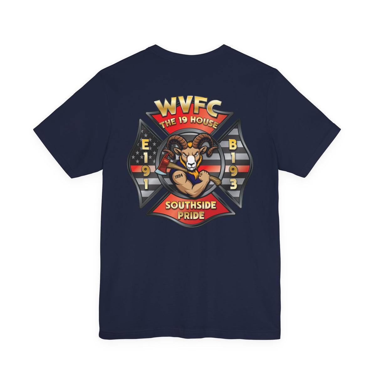 WVFC Goat Version 4 Goat Back - Unisex Jersey Short Sleeve Tee