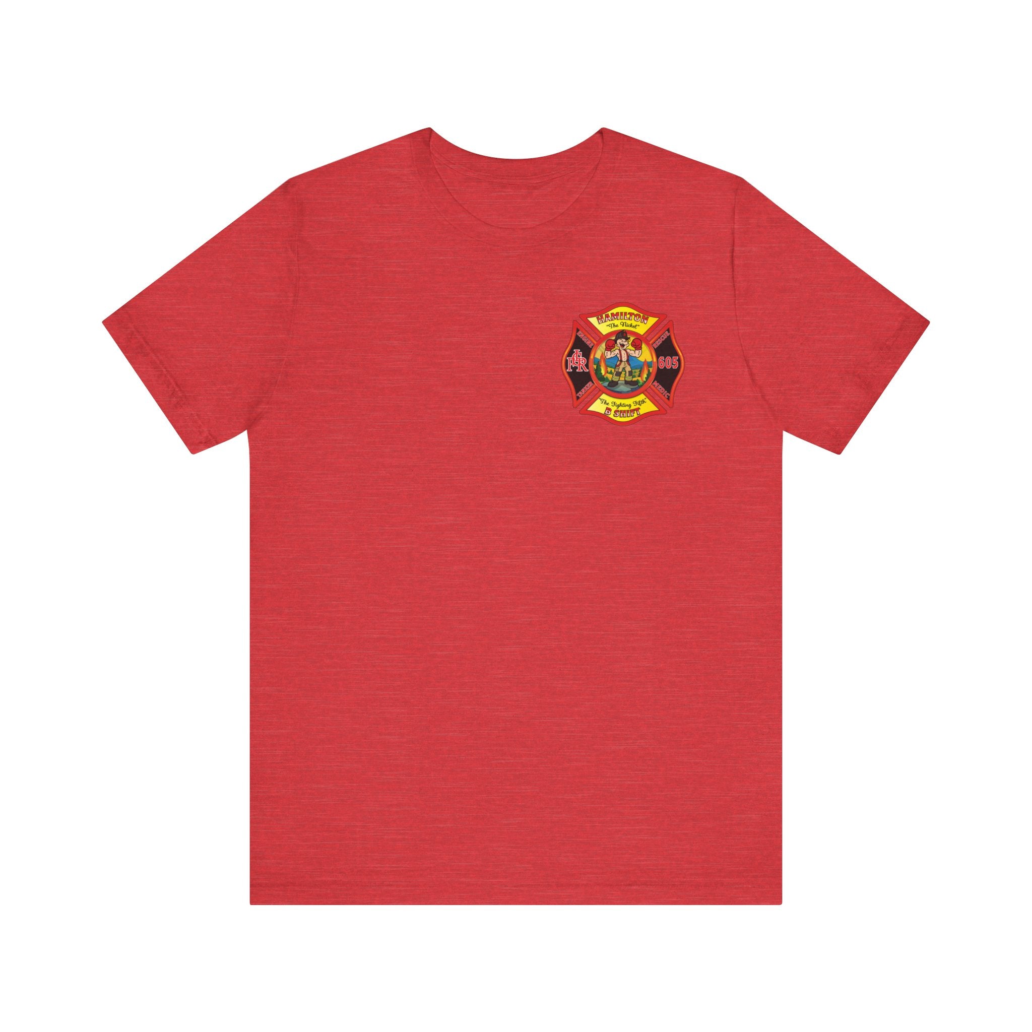 (Bigger Chest logo) LCFR Hamilton Station 5 version 4 Nickel Back- Bella+Canvas Soft Unisex Tee