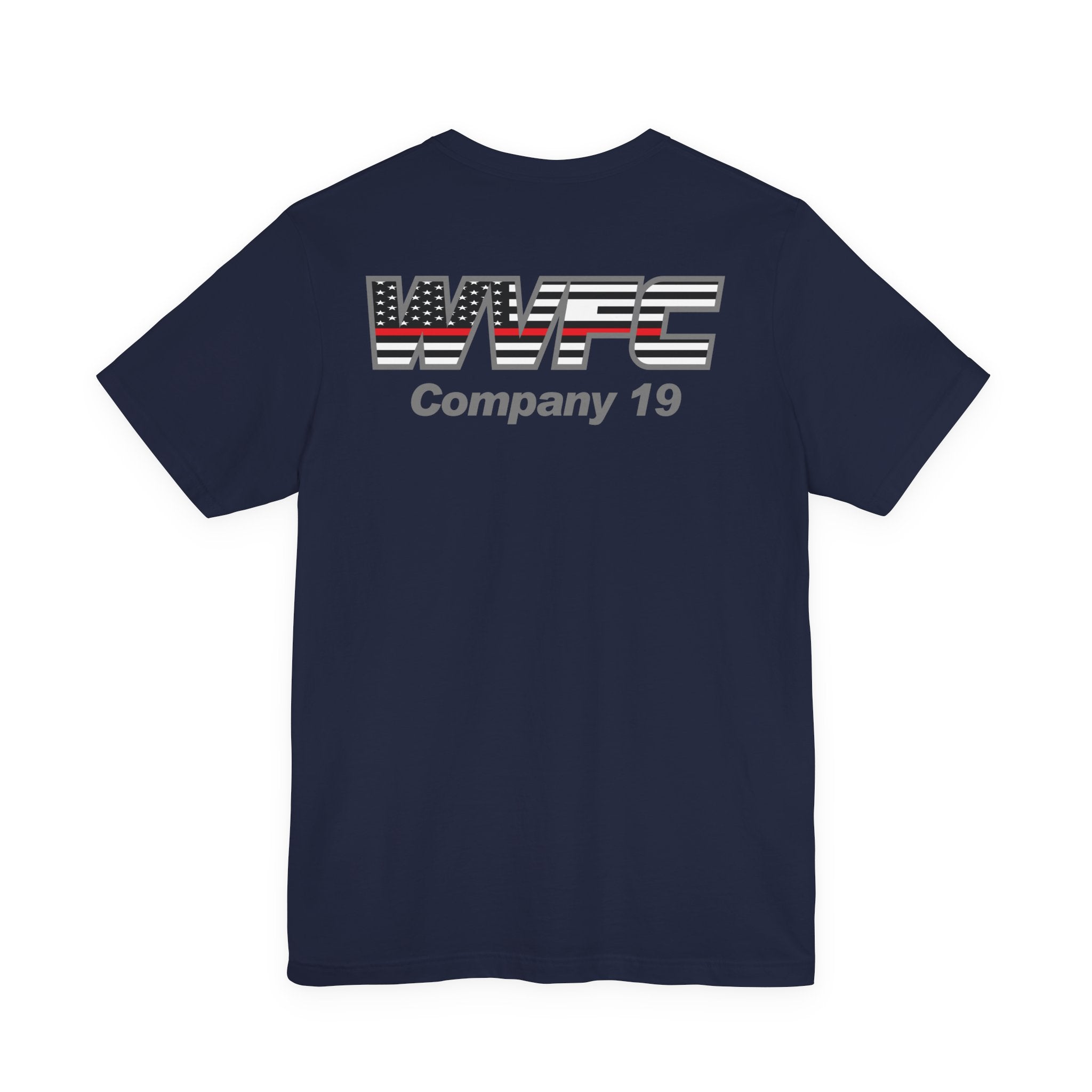 WVFC Goat Version 3 Red Line Flag Gray - Unisex Jersey Short Sleeve Tee