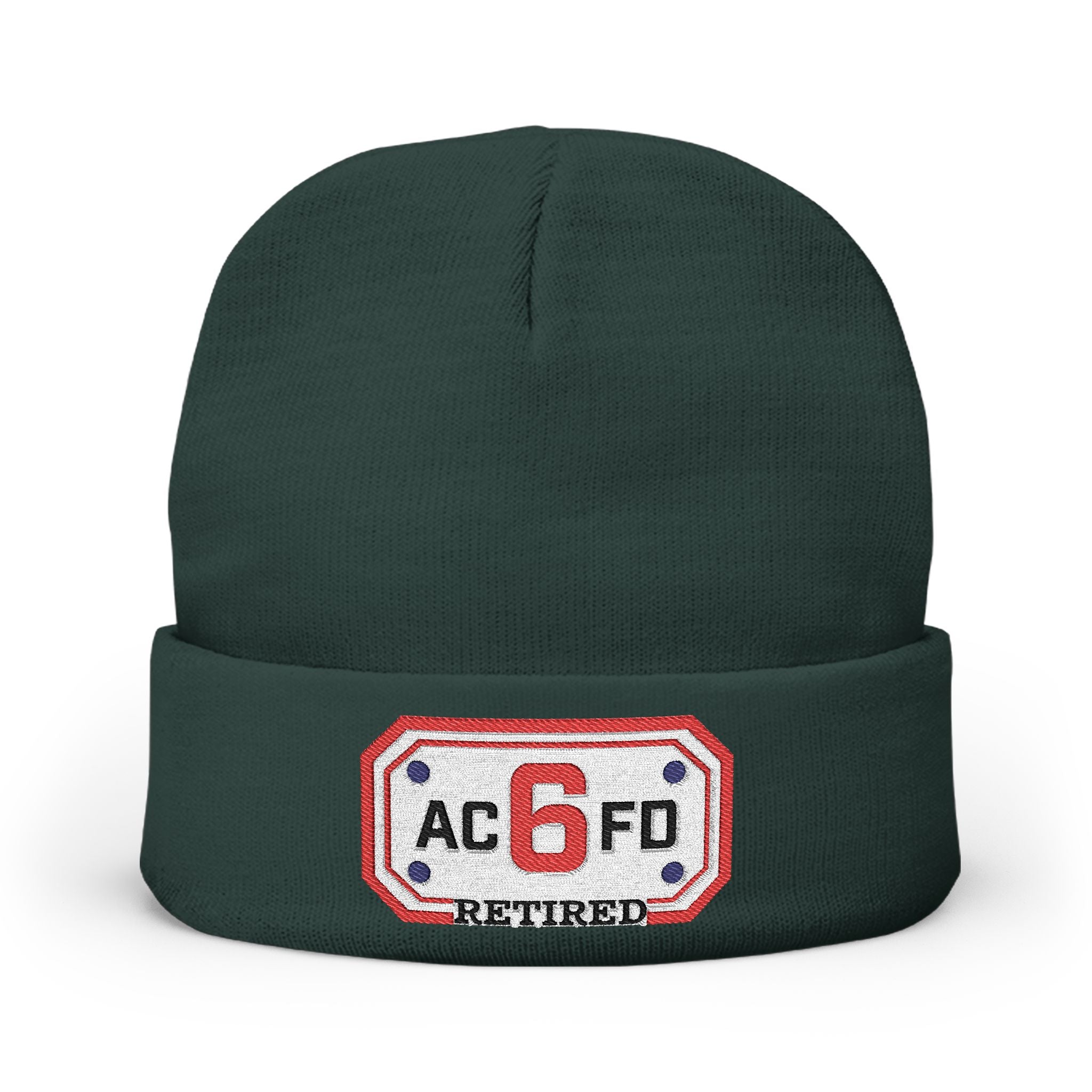 Retired Arlington Engine 6- Knit Beanie (Embroidery)