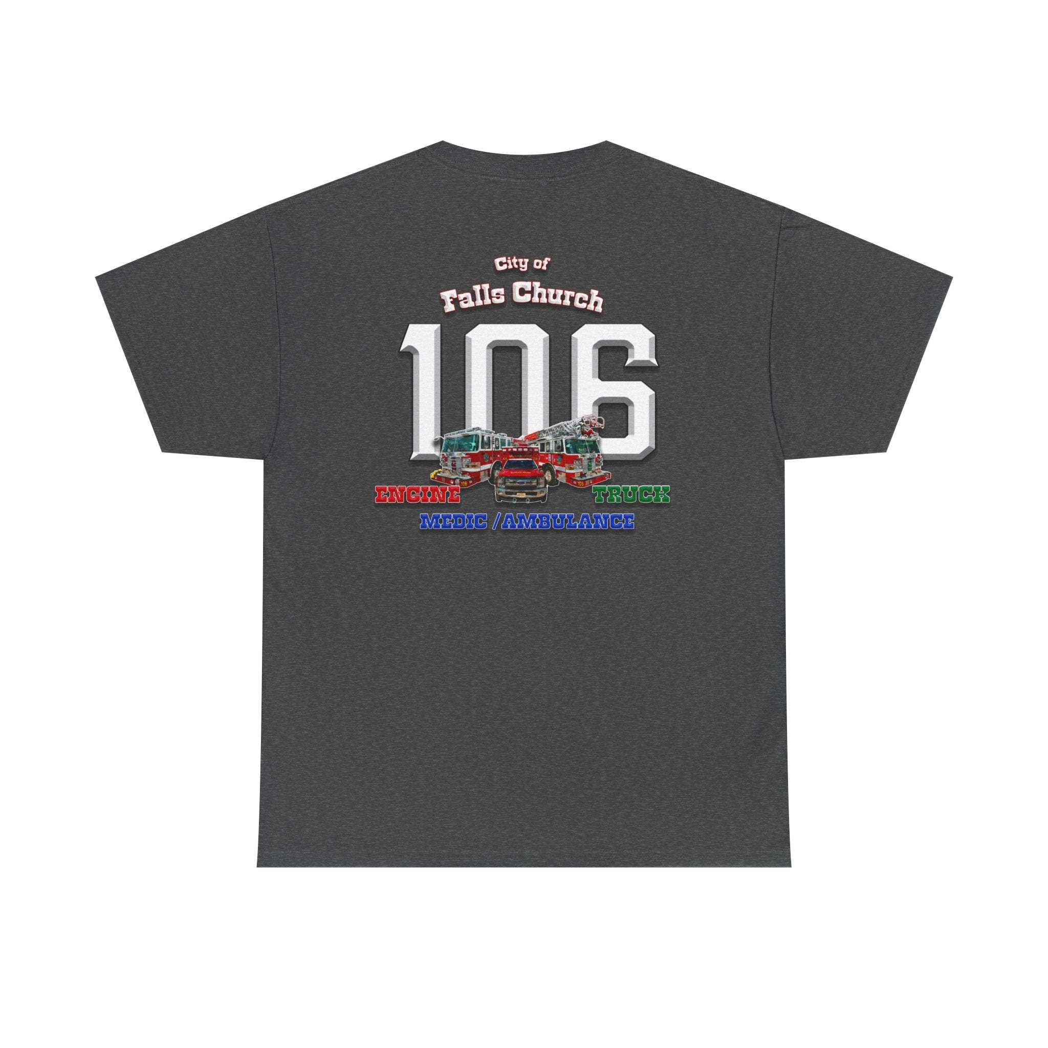 Station 6 Falls Church Apparatus -Heavy Cotton Unisex Tee -