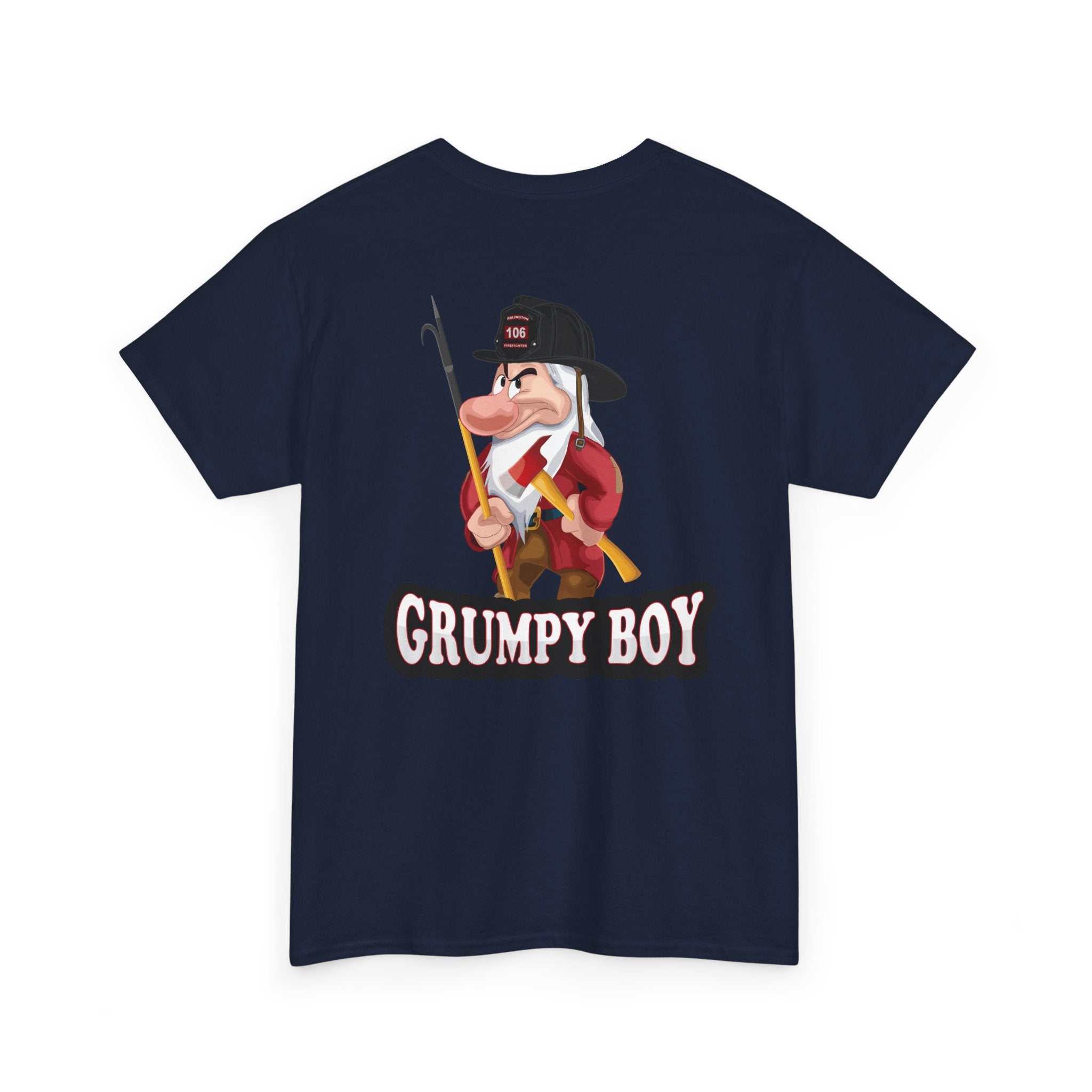 Grumpy Boy Firefighter - Heavy Cotton Unisex Tee