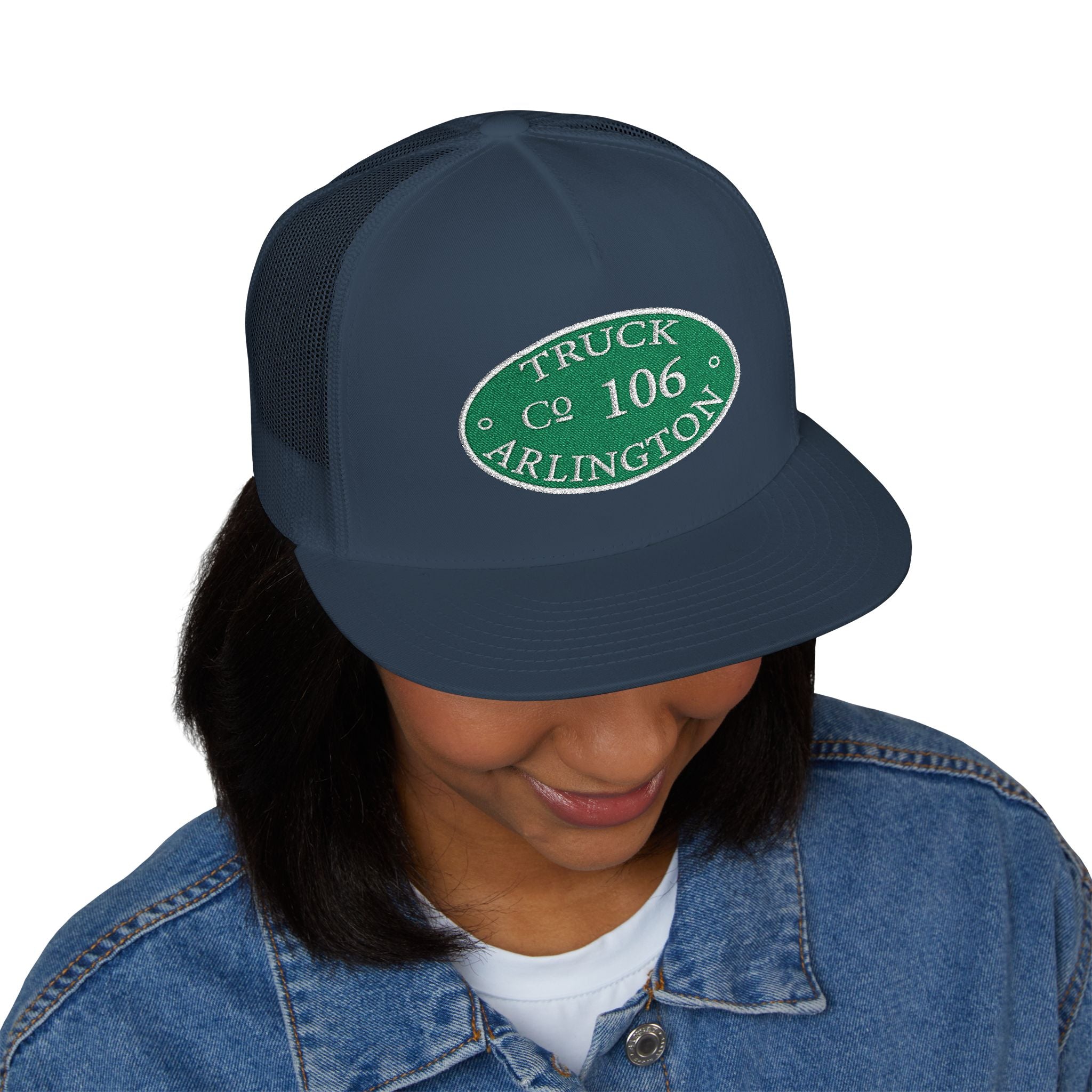 Arlington Truck 6 cirlce patch - 5 Panel Trucker Cap (Embroidery)