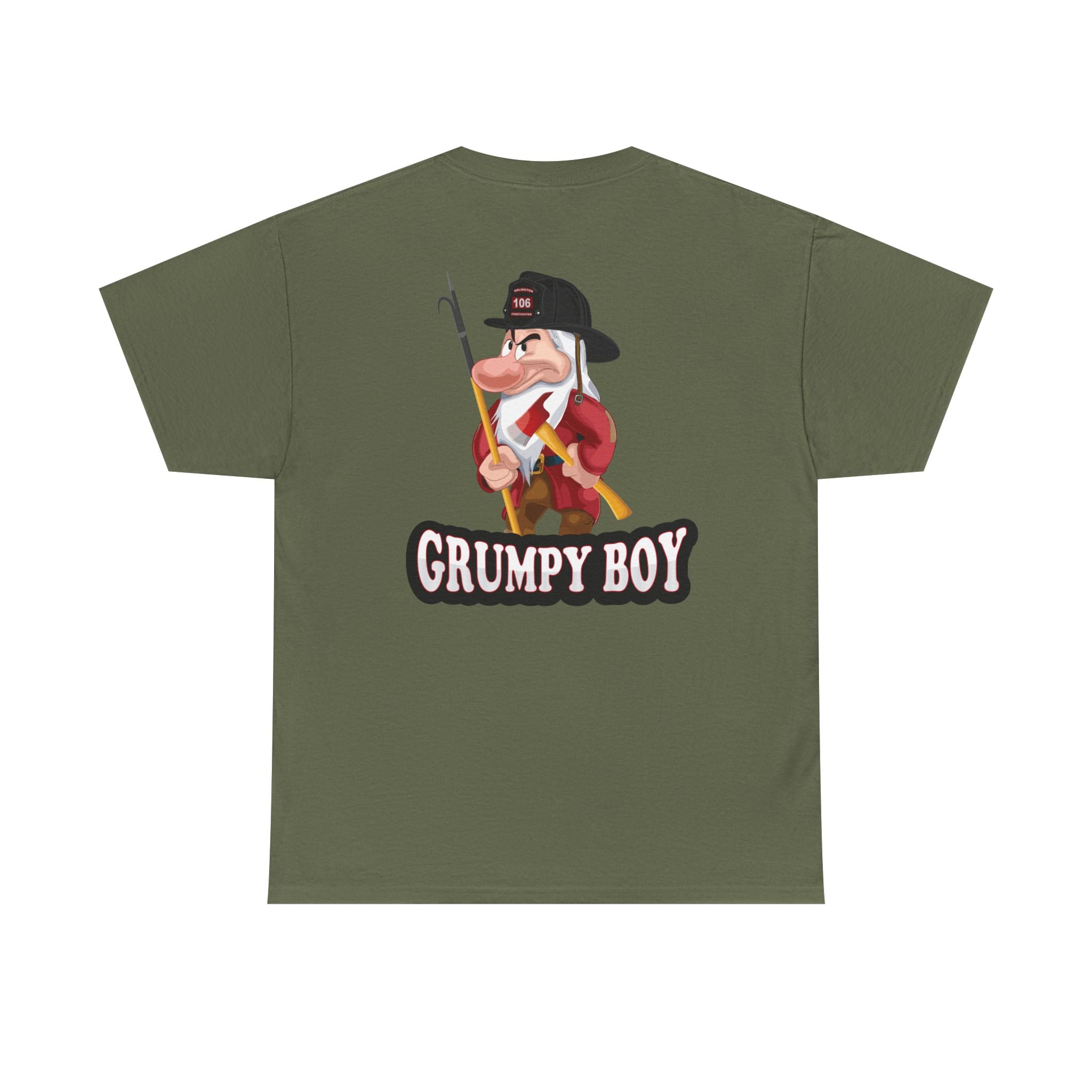 Grumpy Boy Firefighter - Heavy Cotton Unisex Tee
