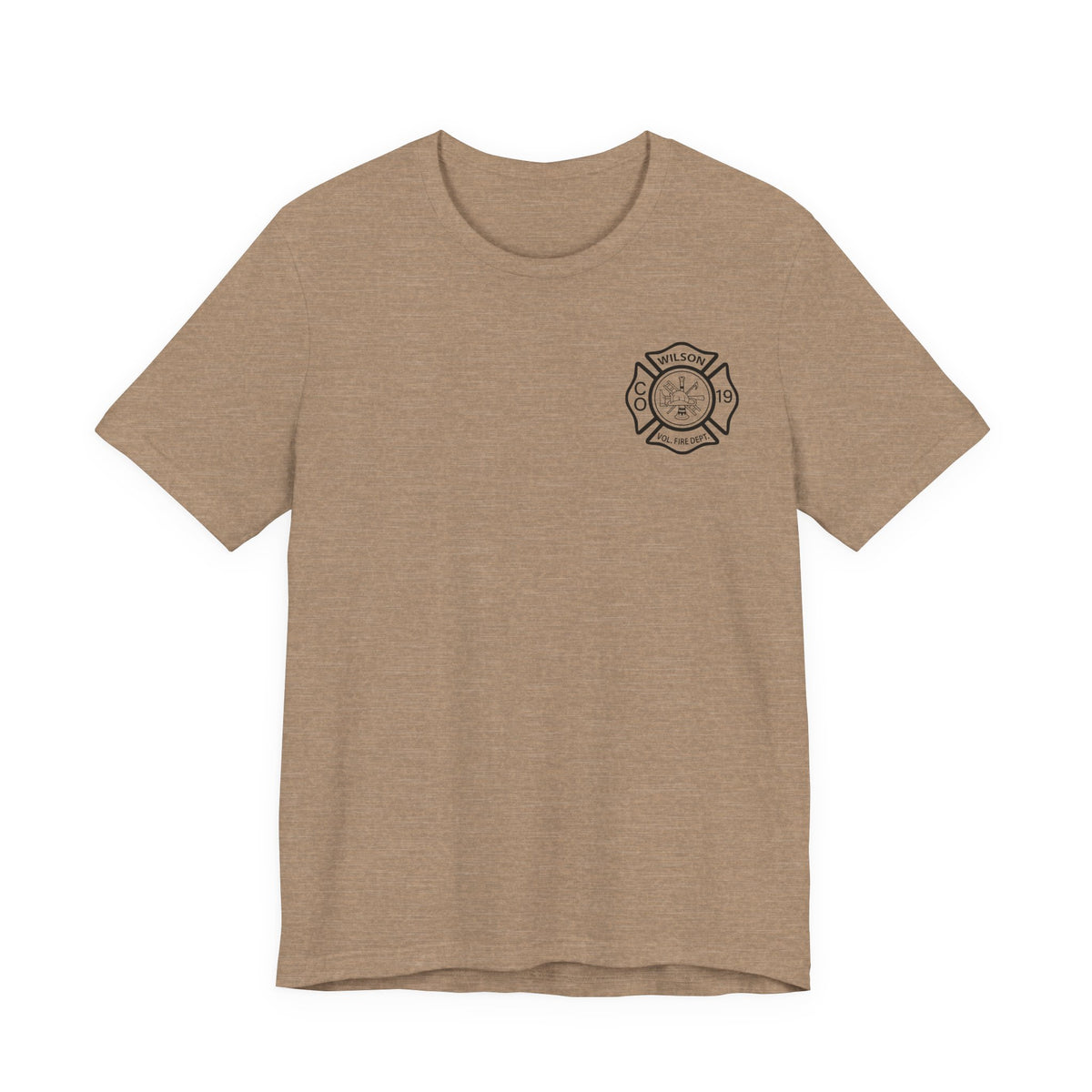 WVFC FD logo black Redline flag back  - Unisex Jersey Short Sleeve Tee