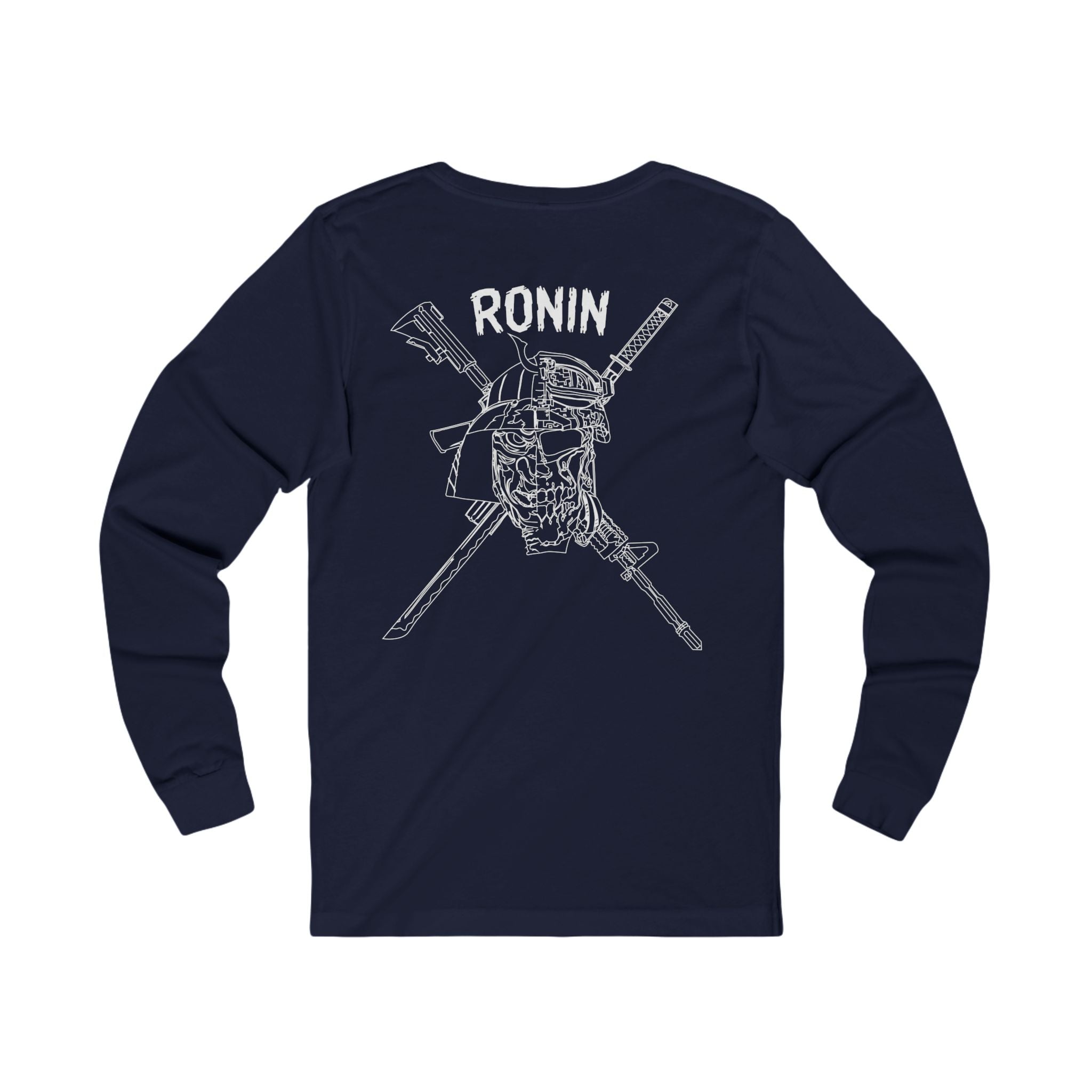 Charlie 2 Ronin (white Logo) - Bella-Canvas Soft Jersey Cotton Long Sleeve Tee