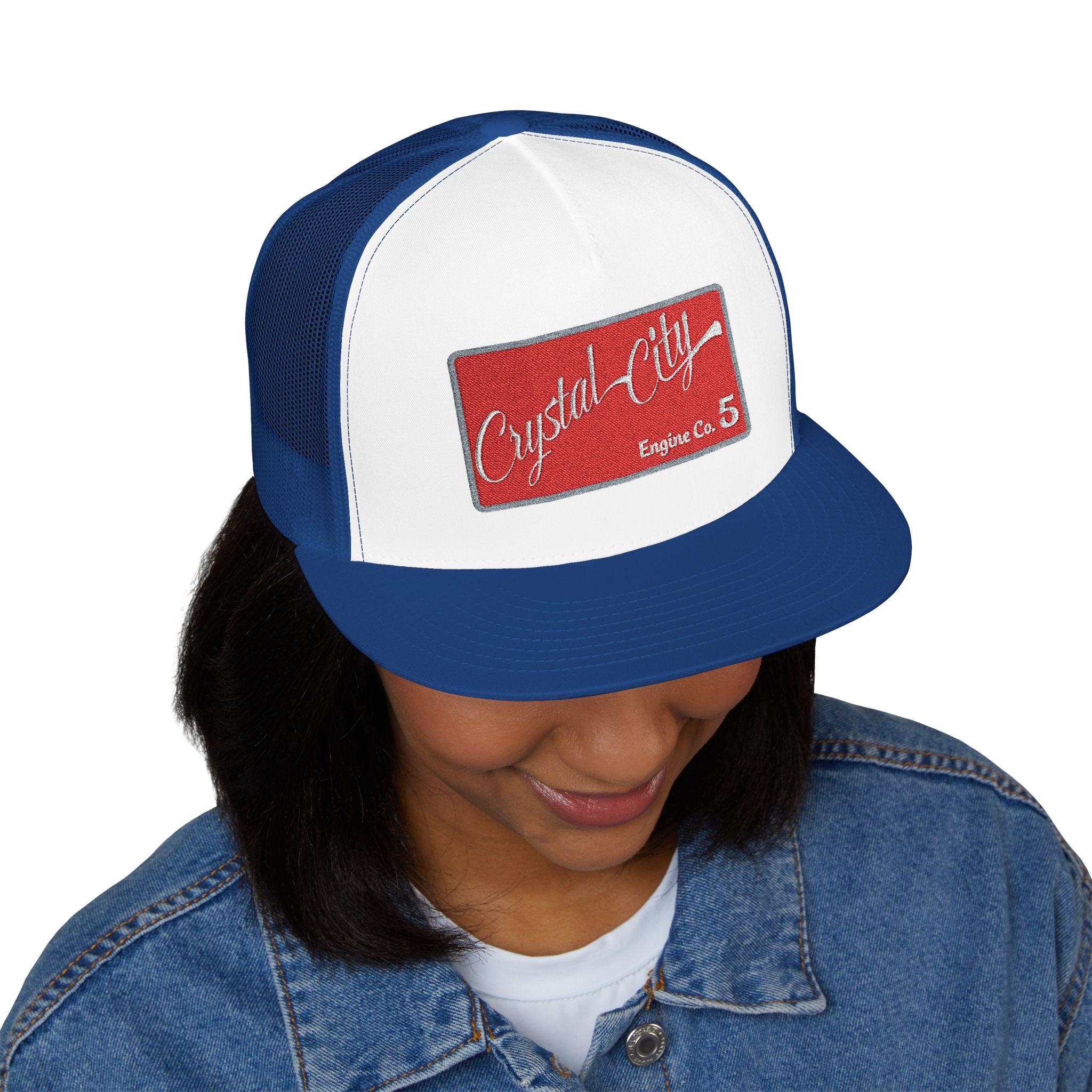 Arlington Crystal City Engine 5  - 5 Panel Trucker Cap (Embroidery)