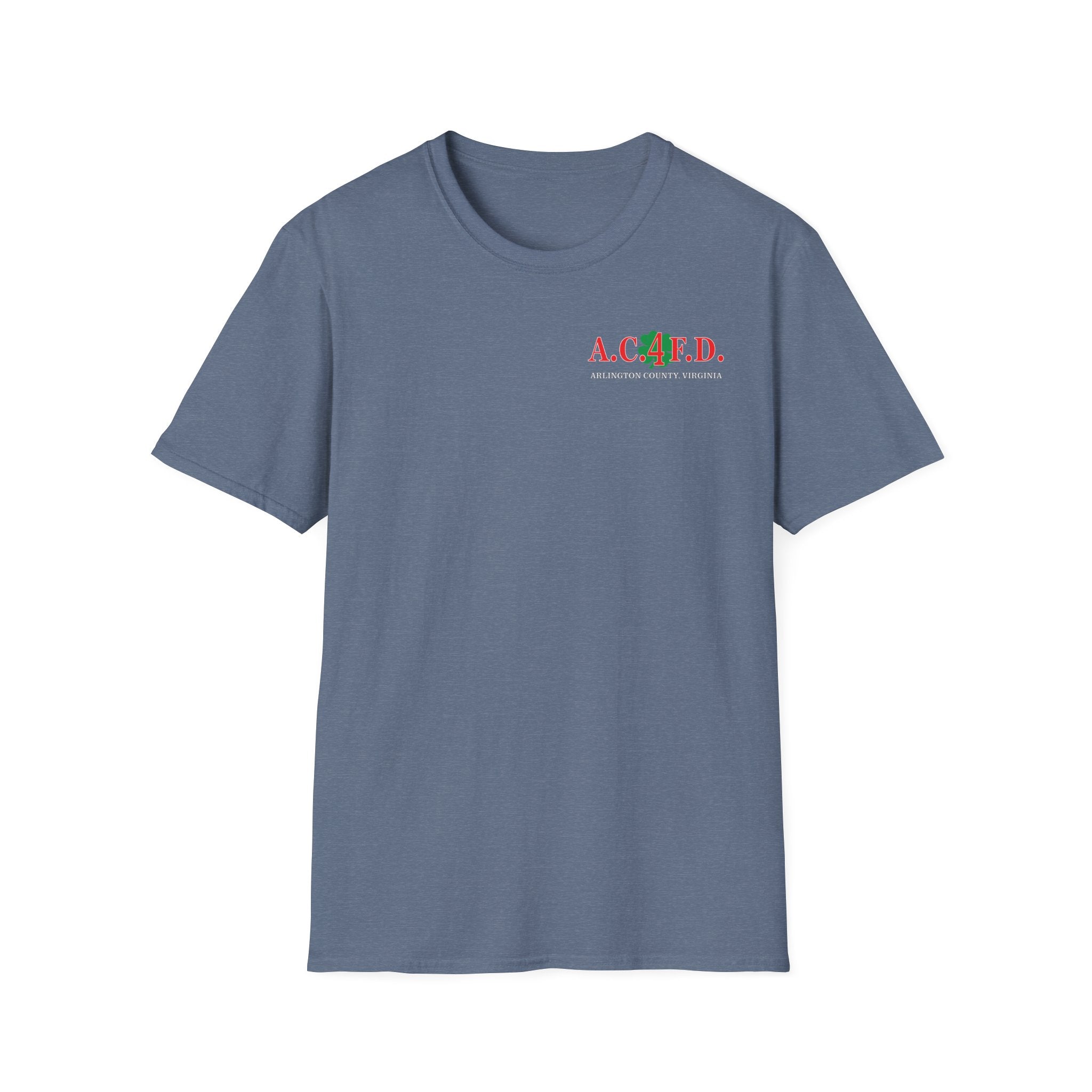 Station 4  acfd clover front/RatPack back - Gildan Soft Cotton Softstyle T-Shirt