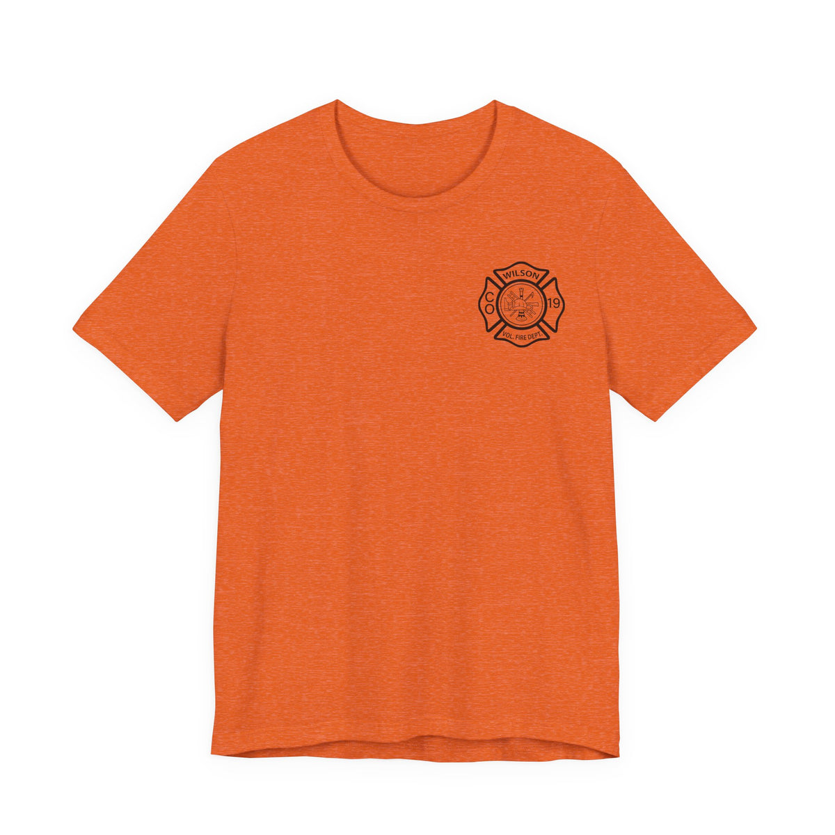 WVFC FD logo black Redline flag back  - Unisex Jersey Short Sleeve Tee