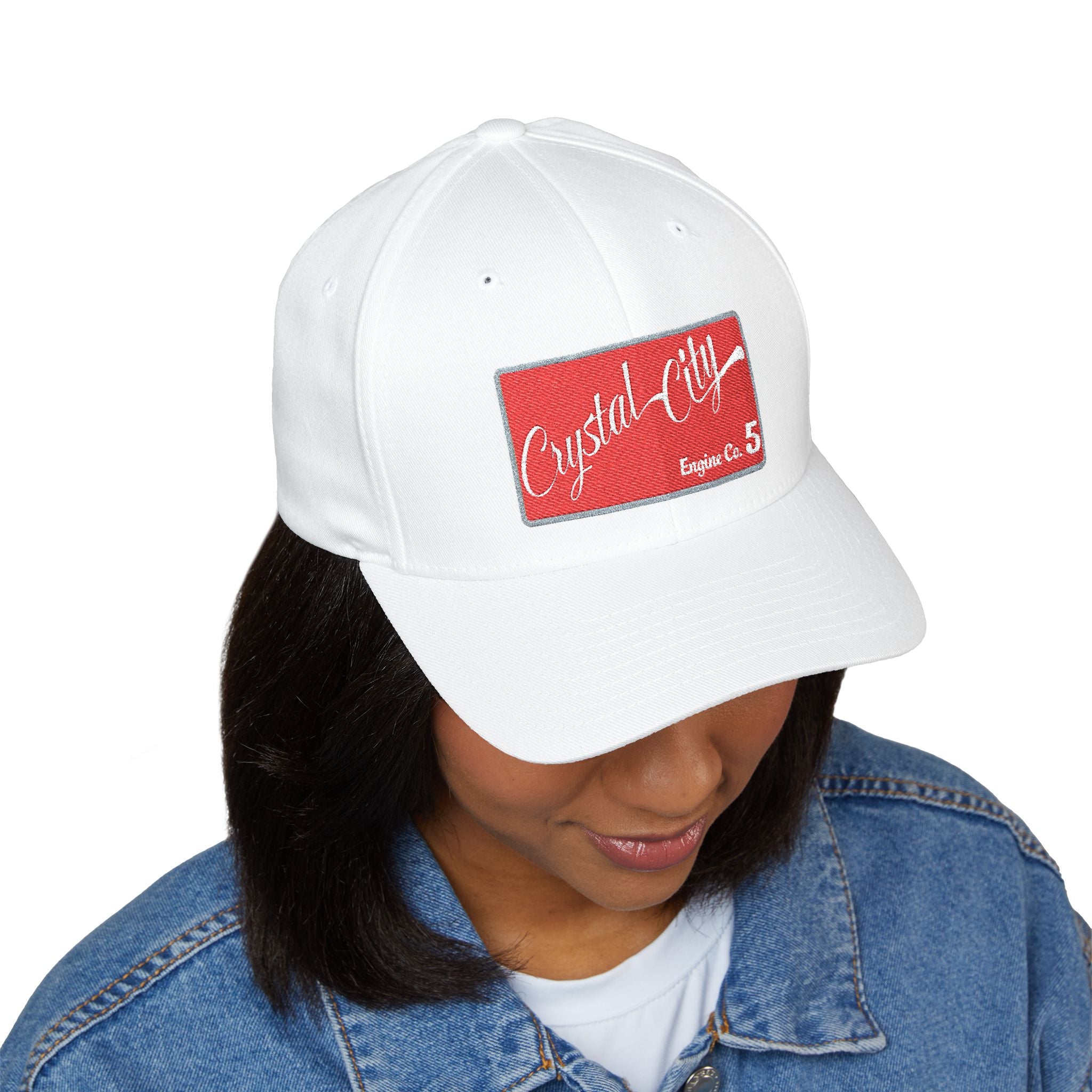 Arlington Crystal City Engine 5 - FLEXFIT Closed-Back Structured Cap (Embroidery)