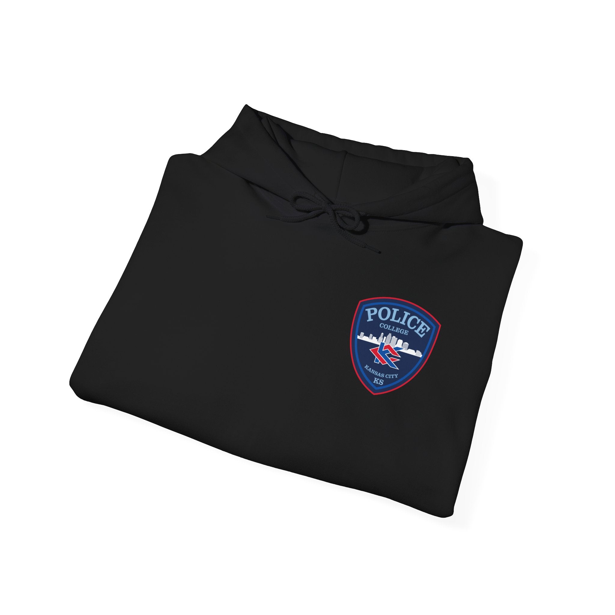 Kansas City College Police Blue Patch - Unisex Heavy Blend™ Hooded Sweatshirt