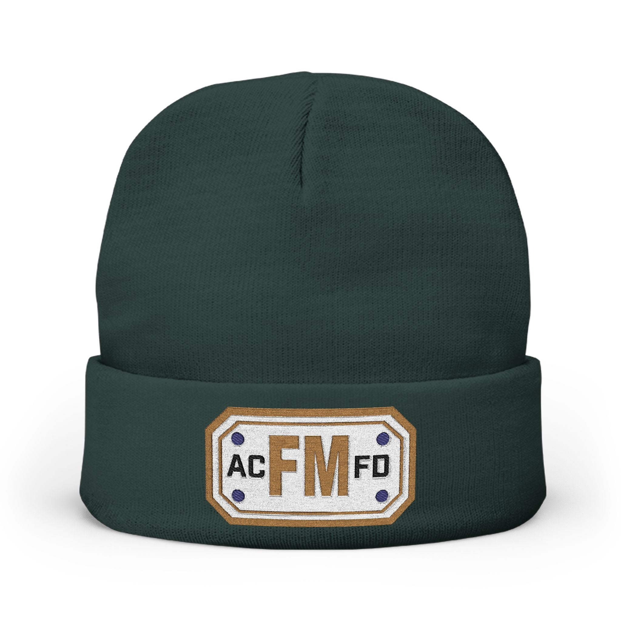Arlington Fire Marshal Gold - Knit Beanie (Embroidery)