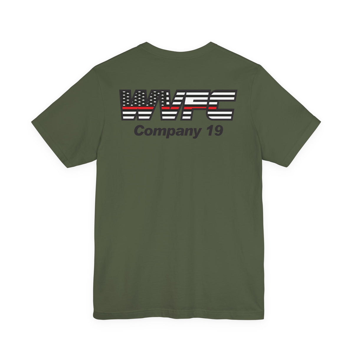 WVFC FD logo black Redline flag back  - Unisex Jersey Short Sleeve Tee