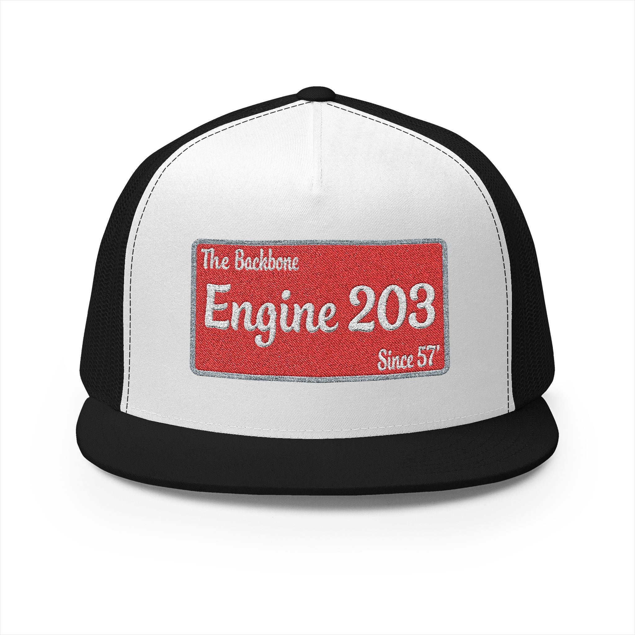 Engine 203 Remount Raiders  -5 Panel Trucker Cap (Embroidery)